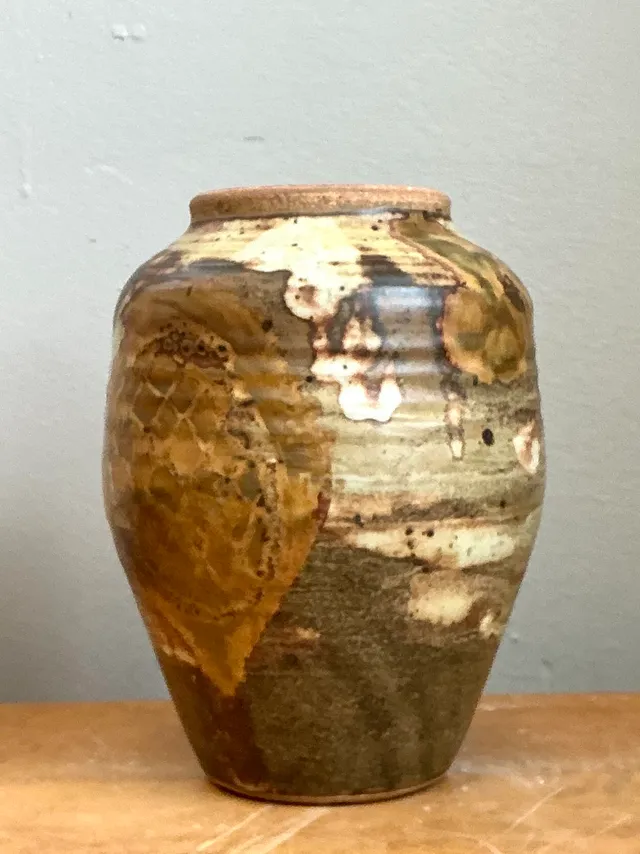 Vintage Glazed Studio Pottery Vase — additional photo 6