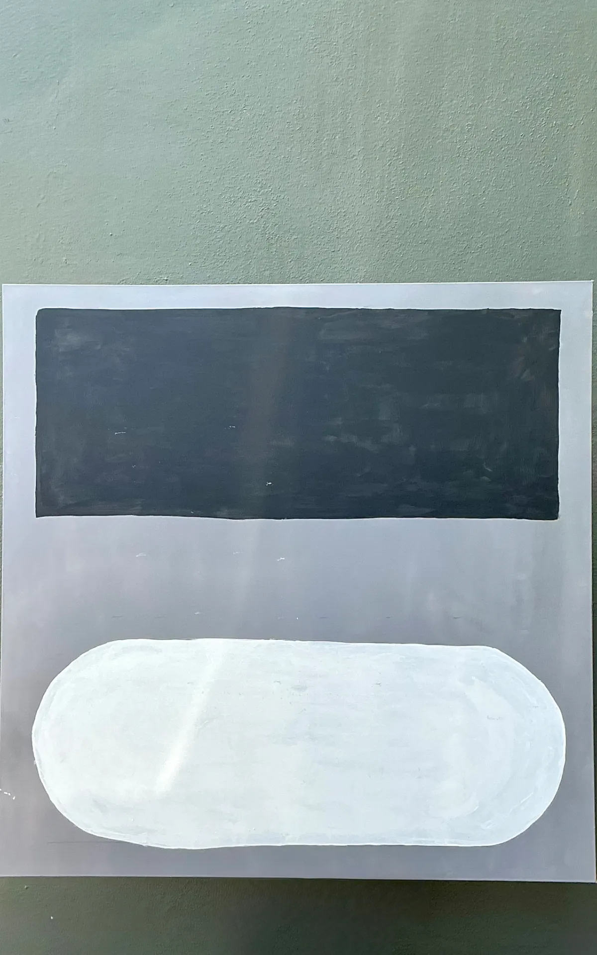 Vintage Monumental Abstract Painting on Canvas — additional photo 4