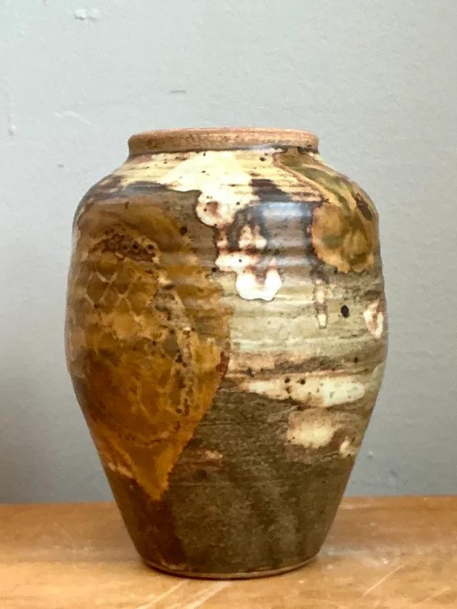 Vintage Glazed Studio Pottery Vase — additional photo 4