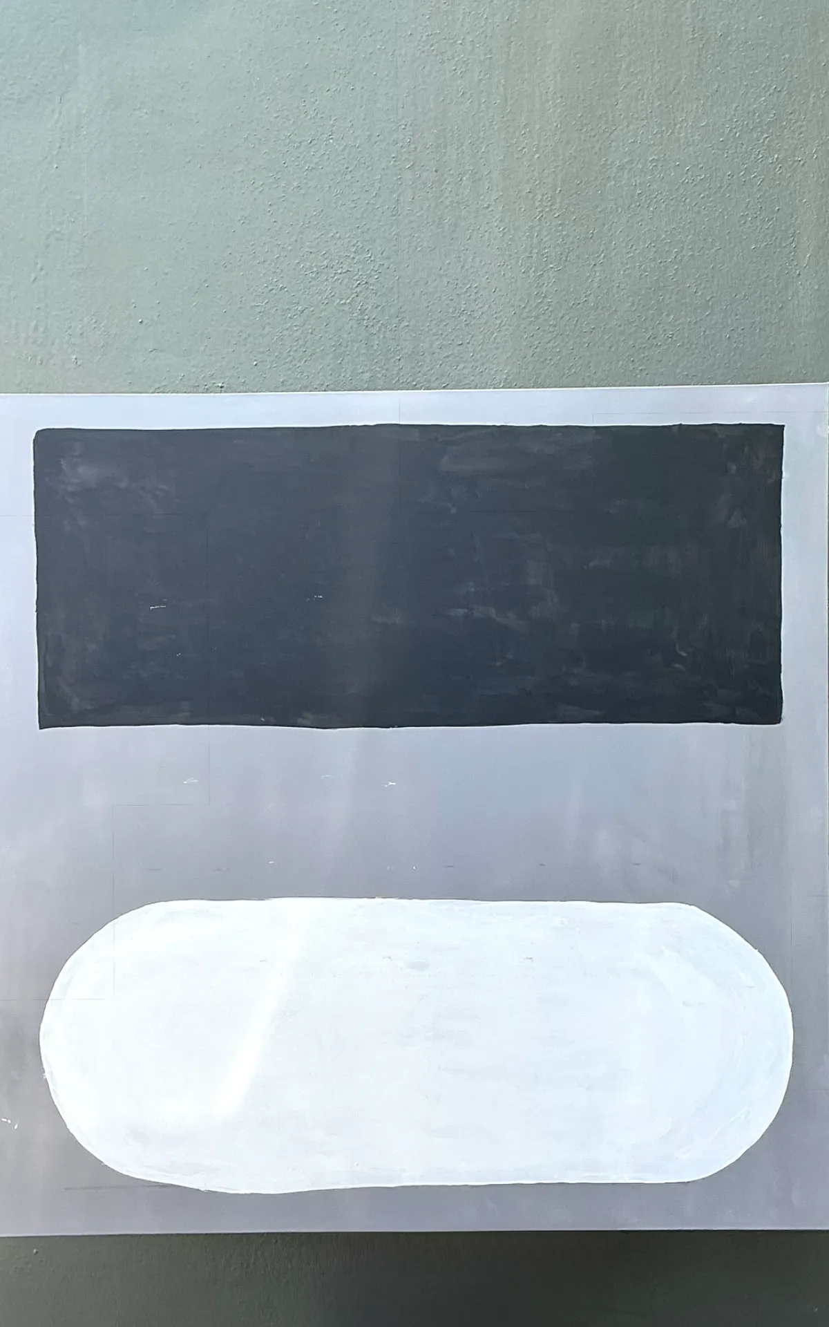 Vintage Monumental Abstract Painting on Canvas
