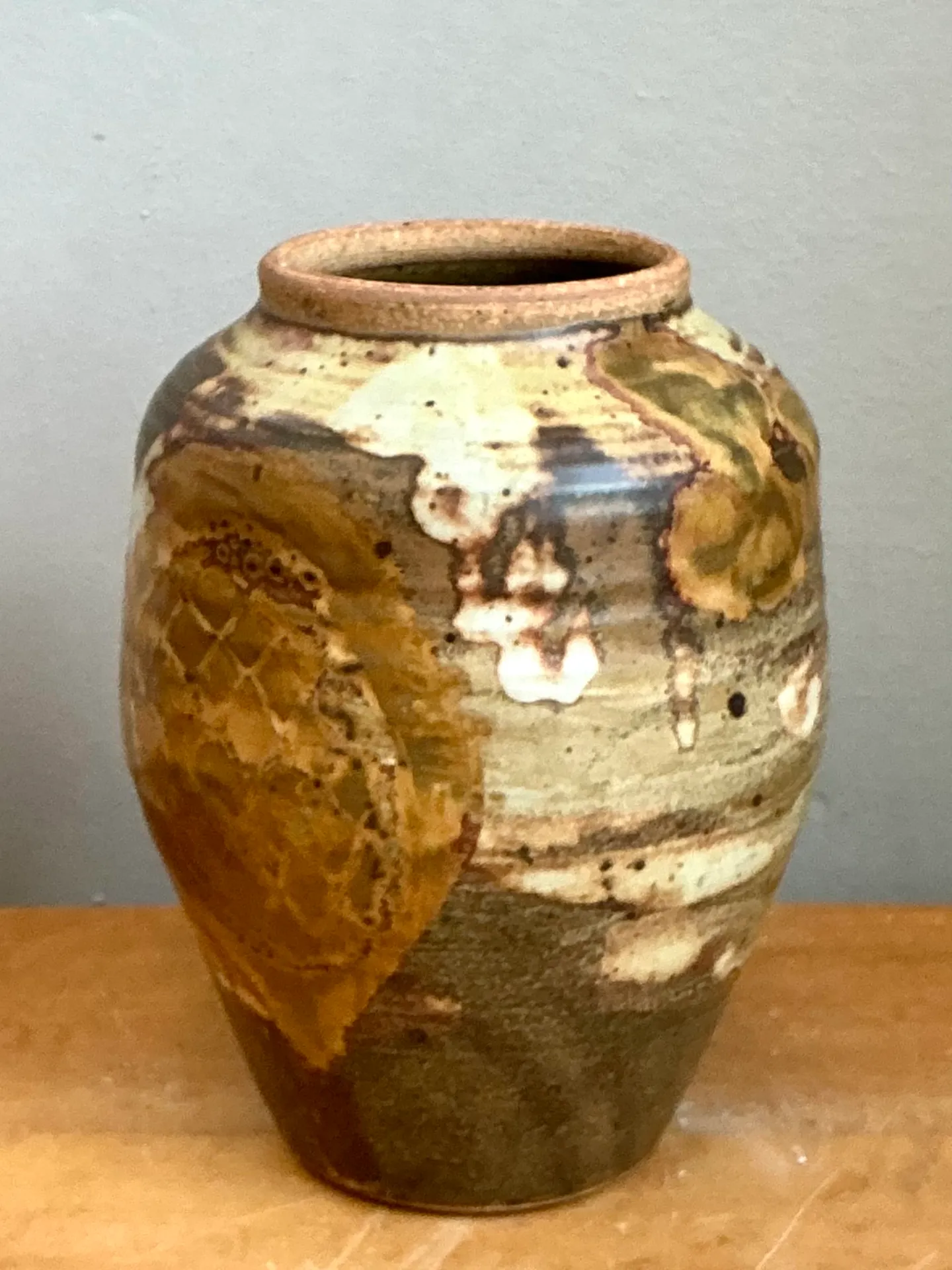 Vintage Glazed Studio Pottery Vase — additional photo 2