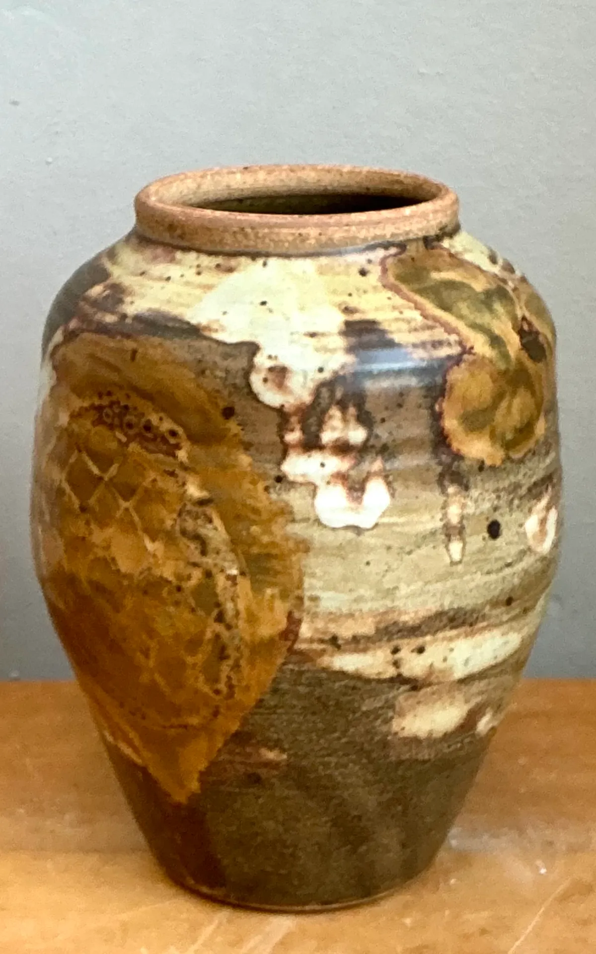 Vintage Glazed Studio Pottery Vase — additional photo 2