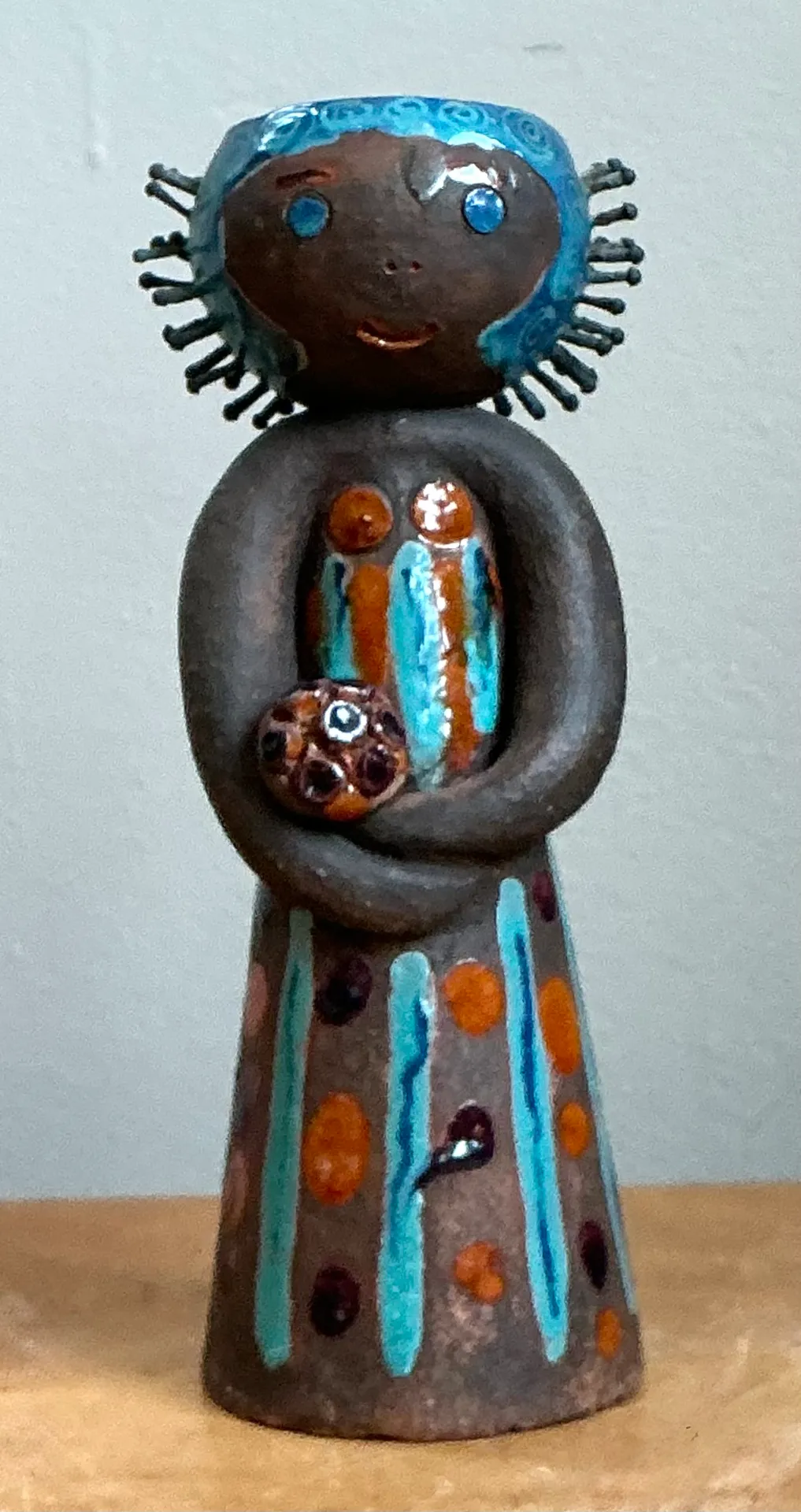 Vintage Hand Painted Ceramic Figurine Candlestick — additional photo 7