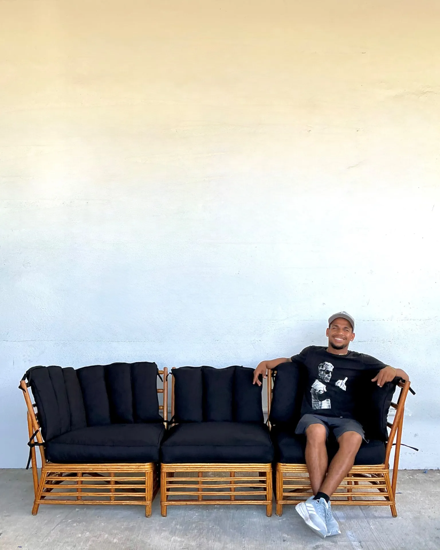 Vintage Stick Rattan Three Seat Sofa — additional photo 6