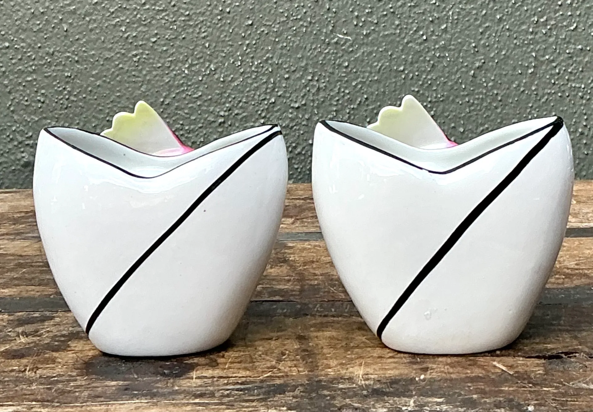 Vintage Stafford Ceramic Leaping Fish Vases - Pair — additional photo 6