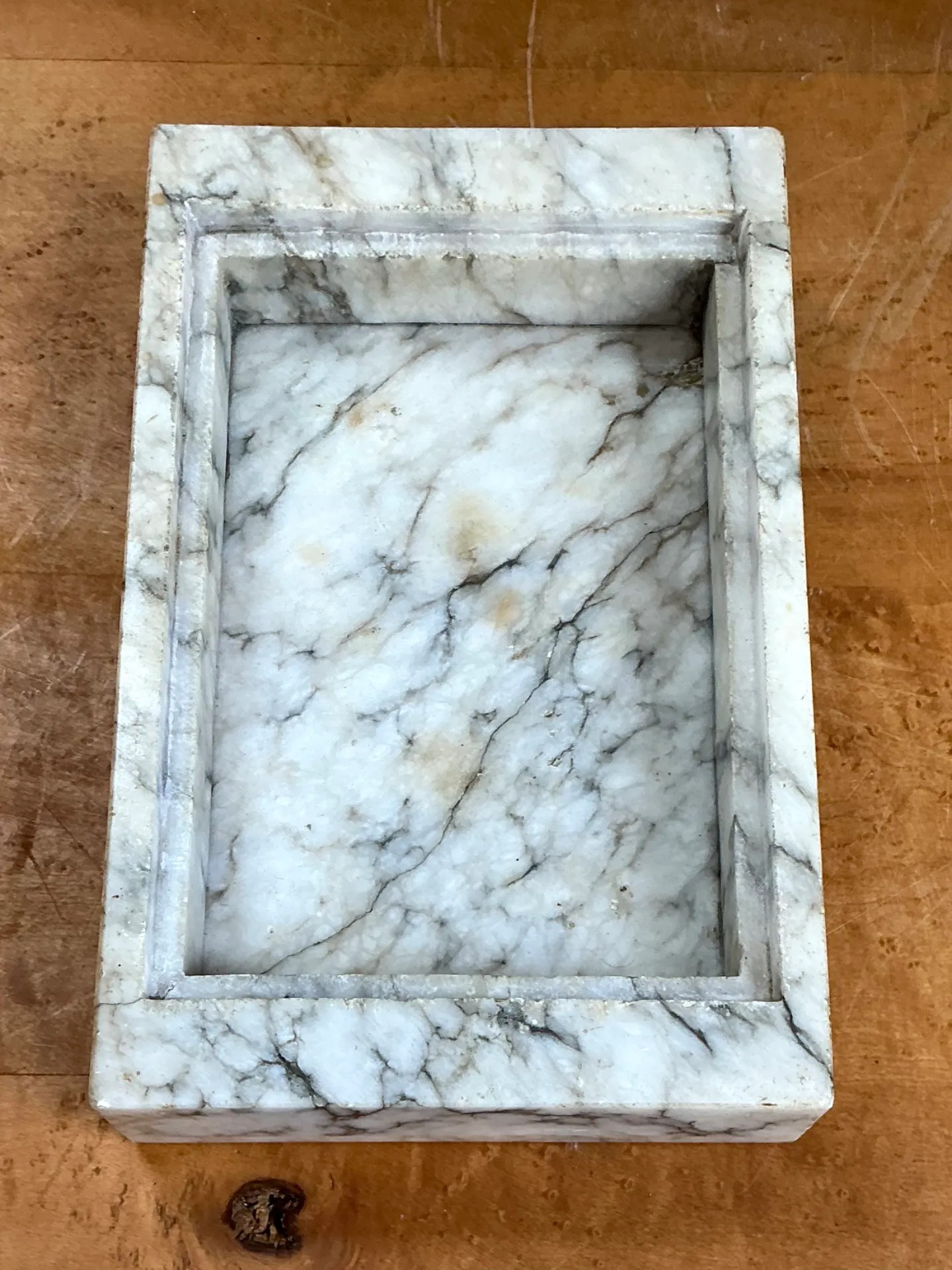 Vintage Marble and Brass Decorative Dresser Tray — additional photo 6