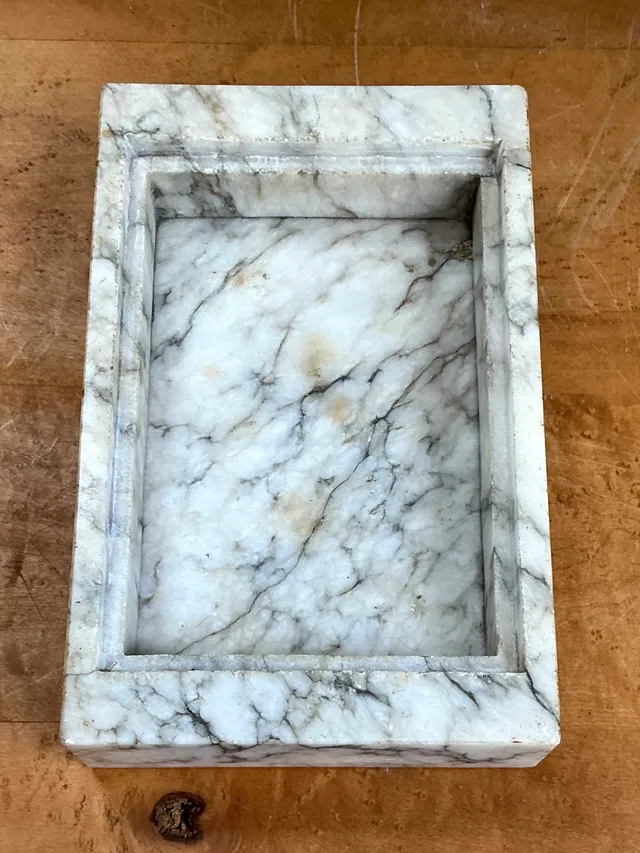 Vintage Marble and Brass Decorative Dresser Tray — additional photo 6