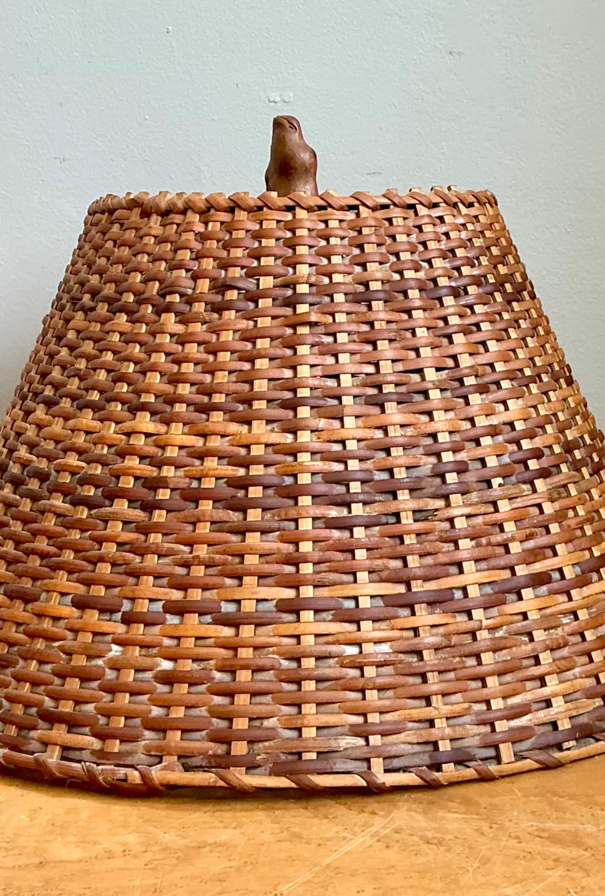 Vintage Woven Rattan Lamp Shade — additional photo 8