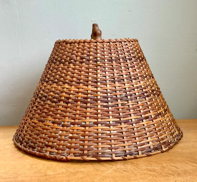 Vintage Woven Rattan Lamp Shade — additional photo 8
