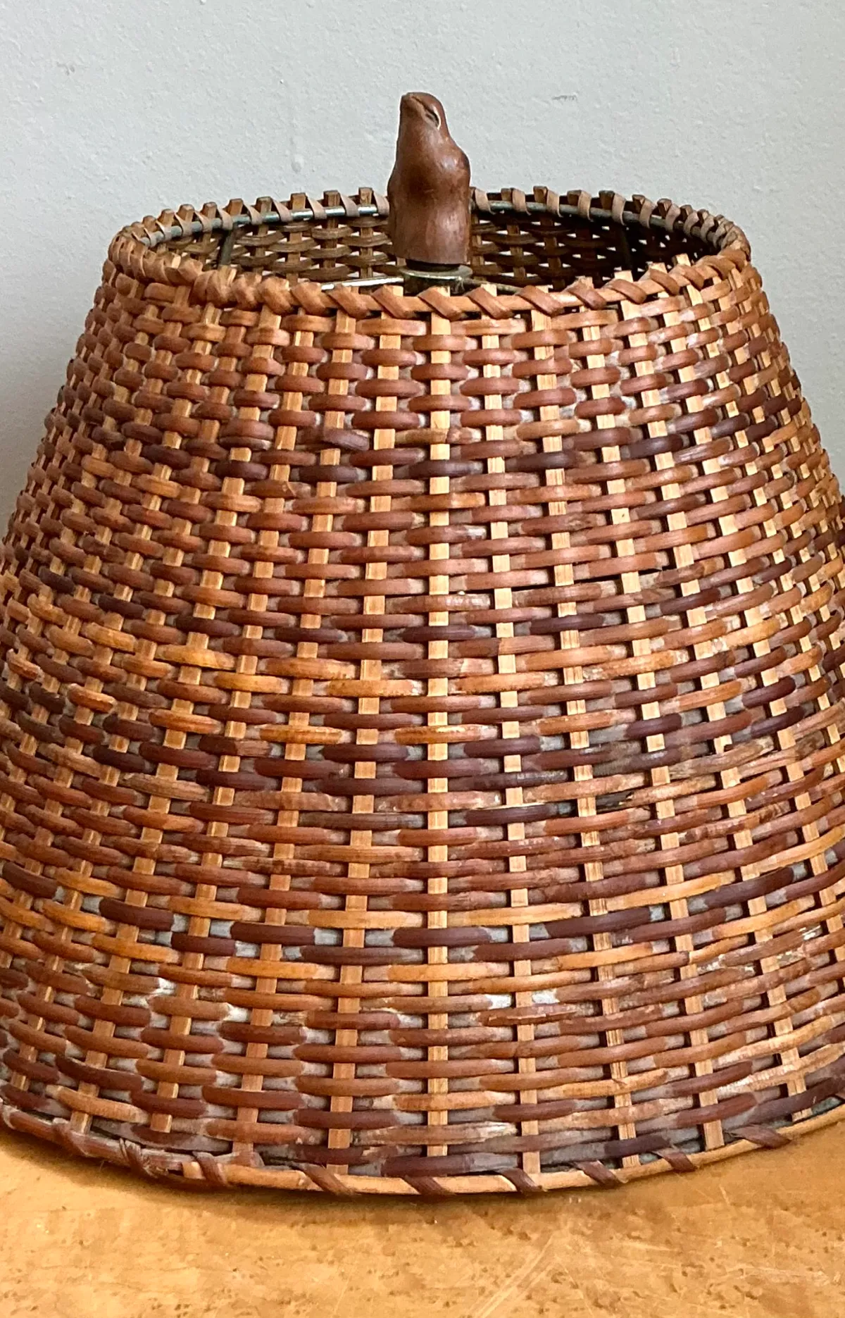 Vintage Woven Rattan Lamp Shade — additional photo 5