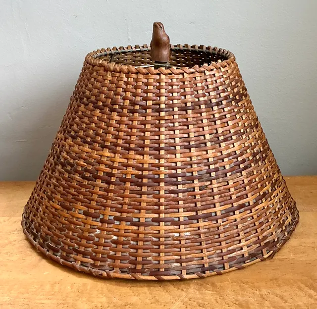 Vintage Woven Rattan Lamp Shade — additional photo 5