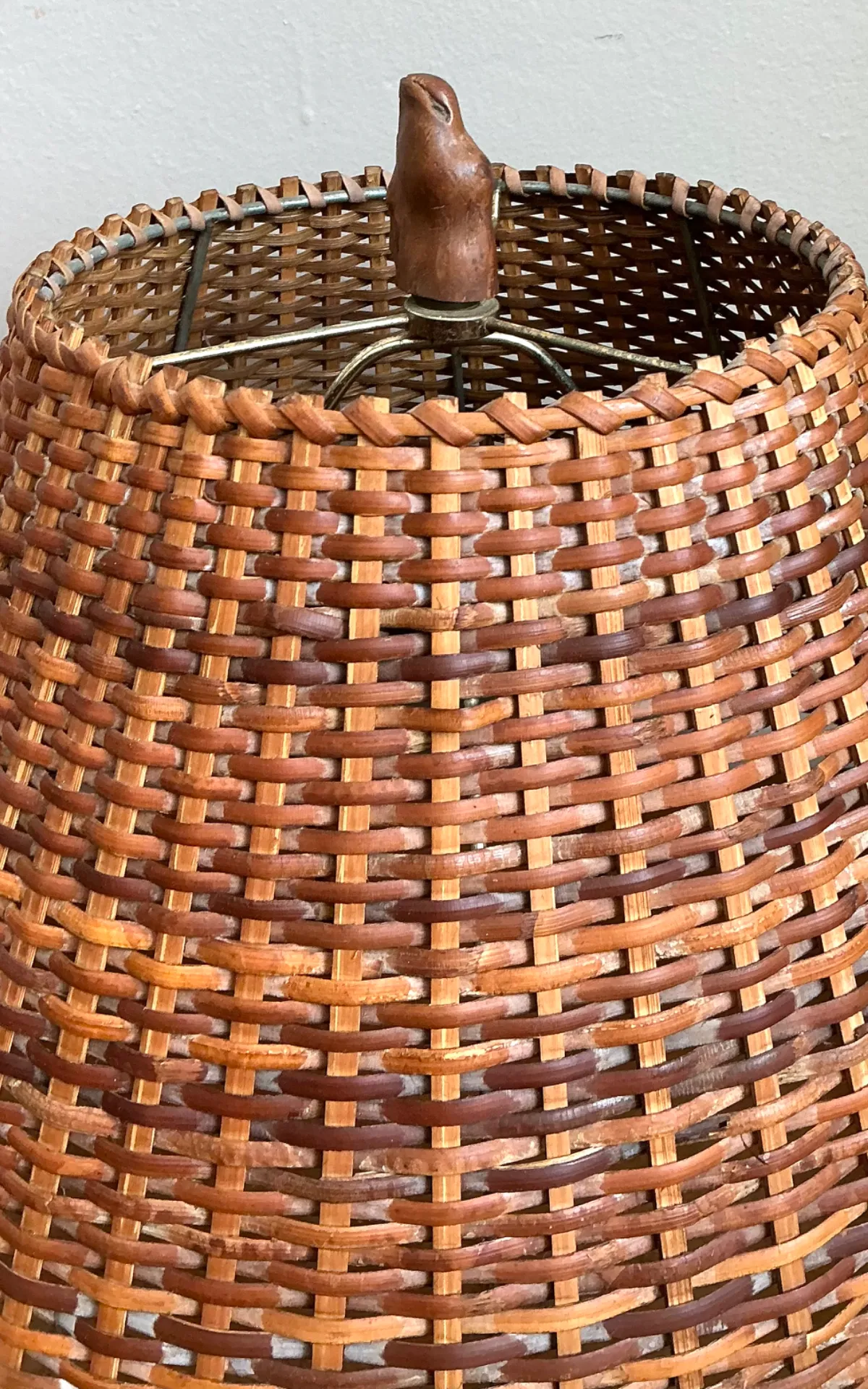 Vintage Woven Rattan Lamp Shade — additional photo 4
