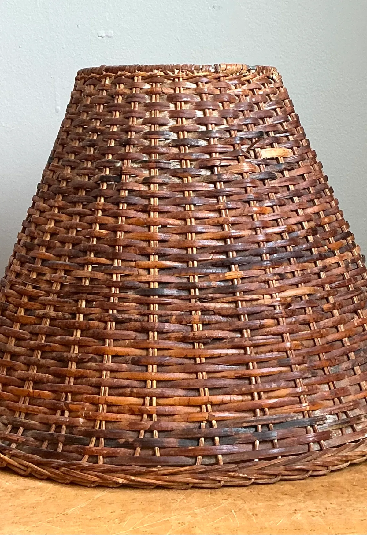 Vintage Woven Rattan Lamp Shade
