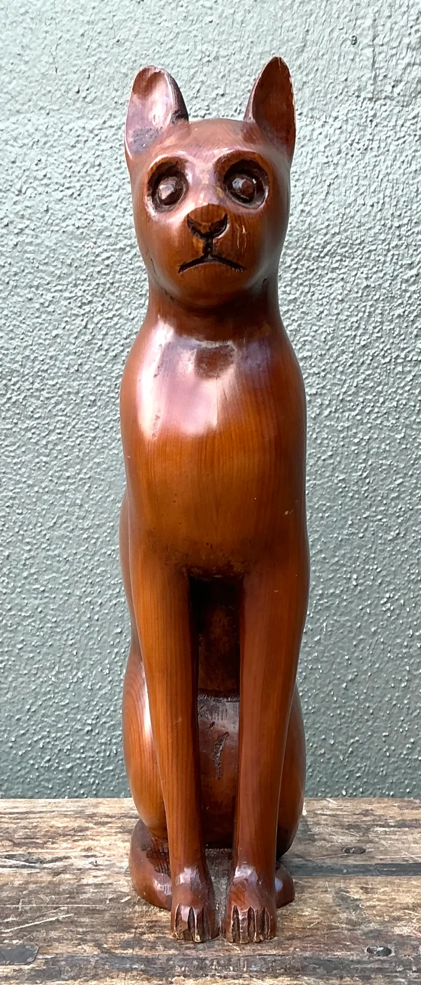 Vintage Carved Wood Cat — additional photo 7