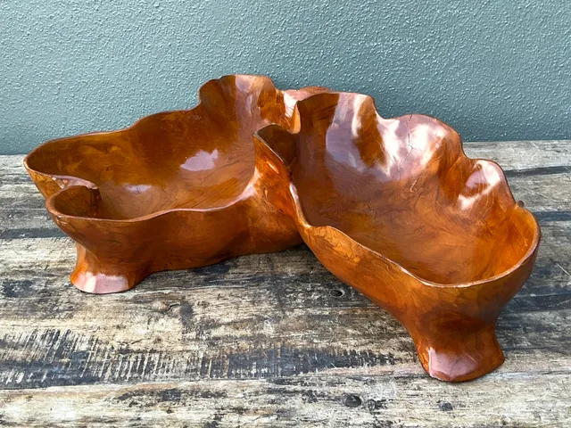 Vintage Organic Form Wood Bowl — additional photo 7