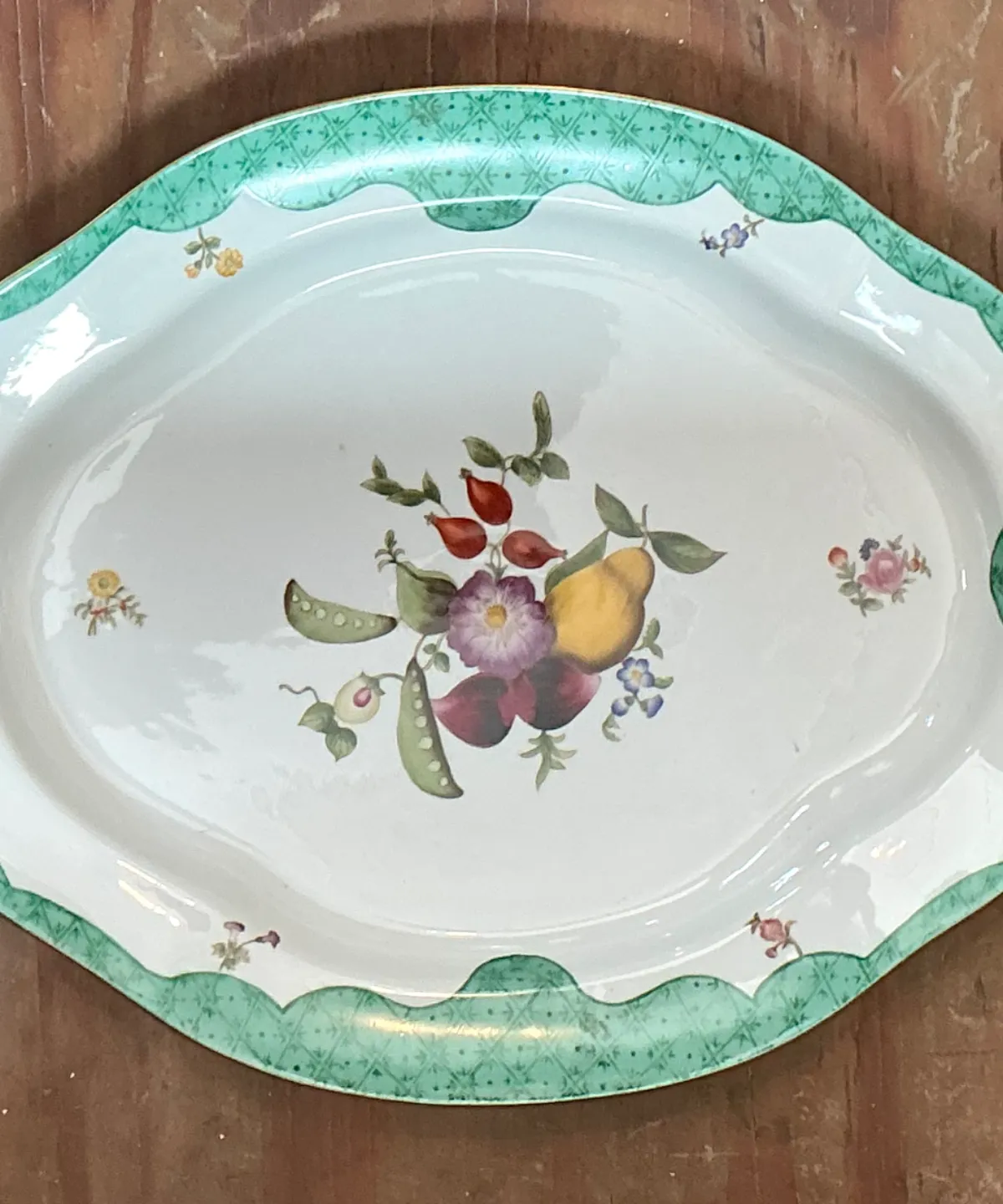 Vintage Chelsea House Hand Painted Floral Porcelain Platter — additional photo 3
