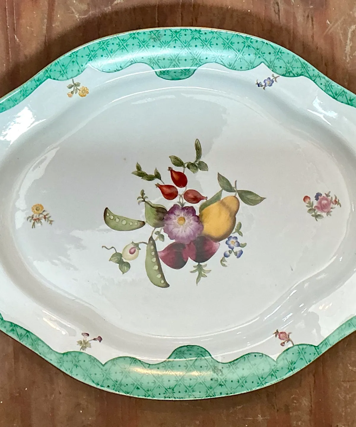 Vintage Chelsea House Hand Painted Floral Porcelain Platter — additional photo 5