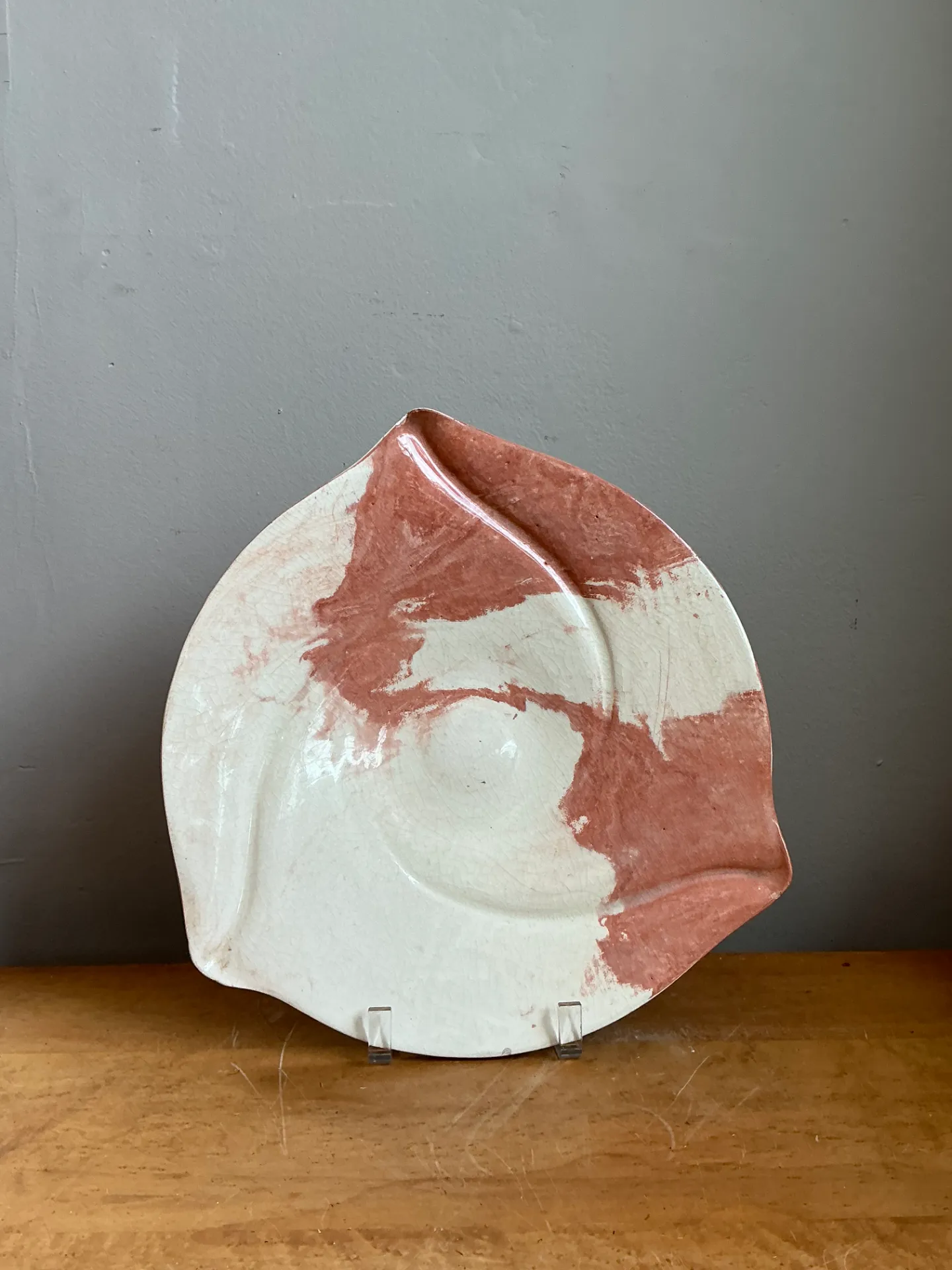 Vintage Abstract Ceramic Plate — additional photo 2