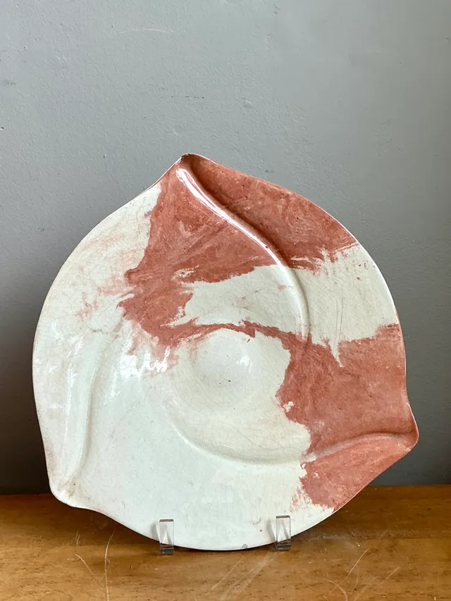 Vintage Abstract Ceramic Plate — additional photo 4