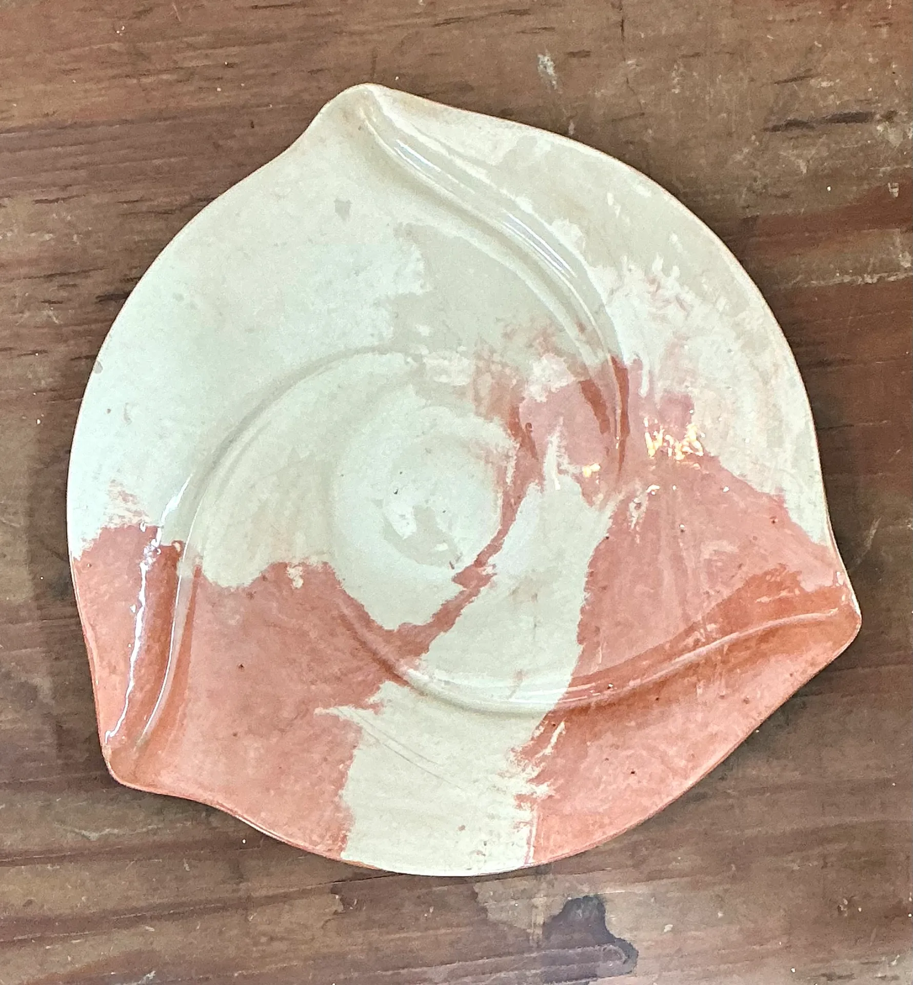 Vintage Abstract Ceramic Plate — additional photo 1