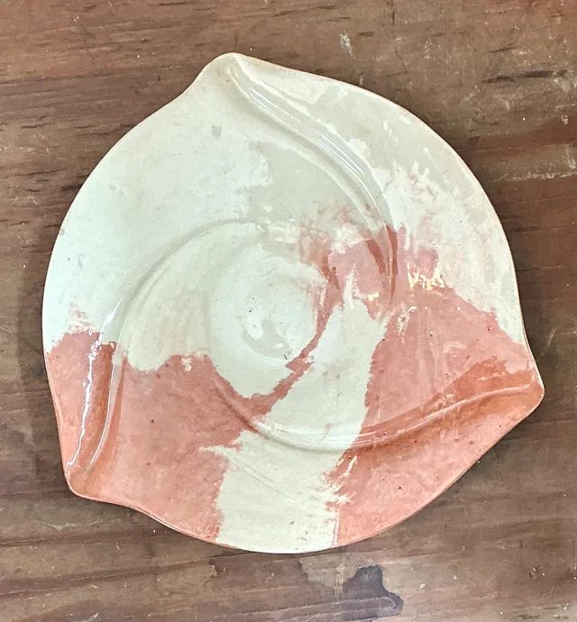 Vintage Abstract Ceramic Plate — additional photo 1