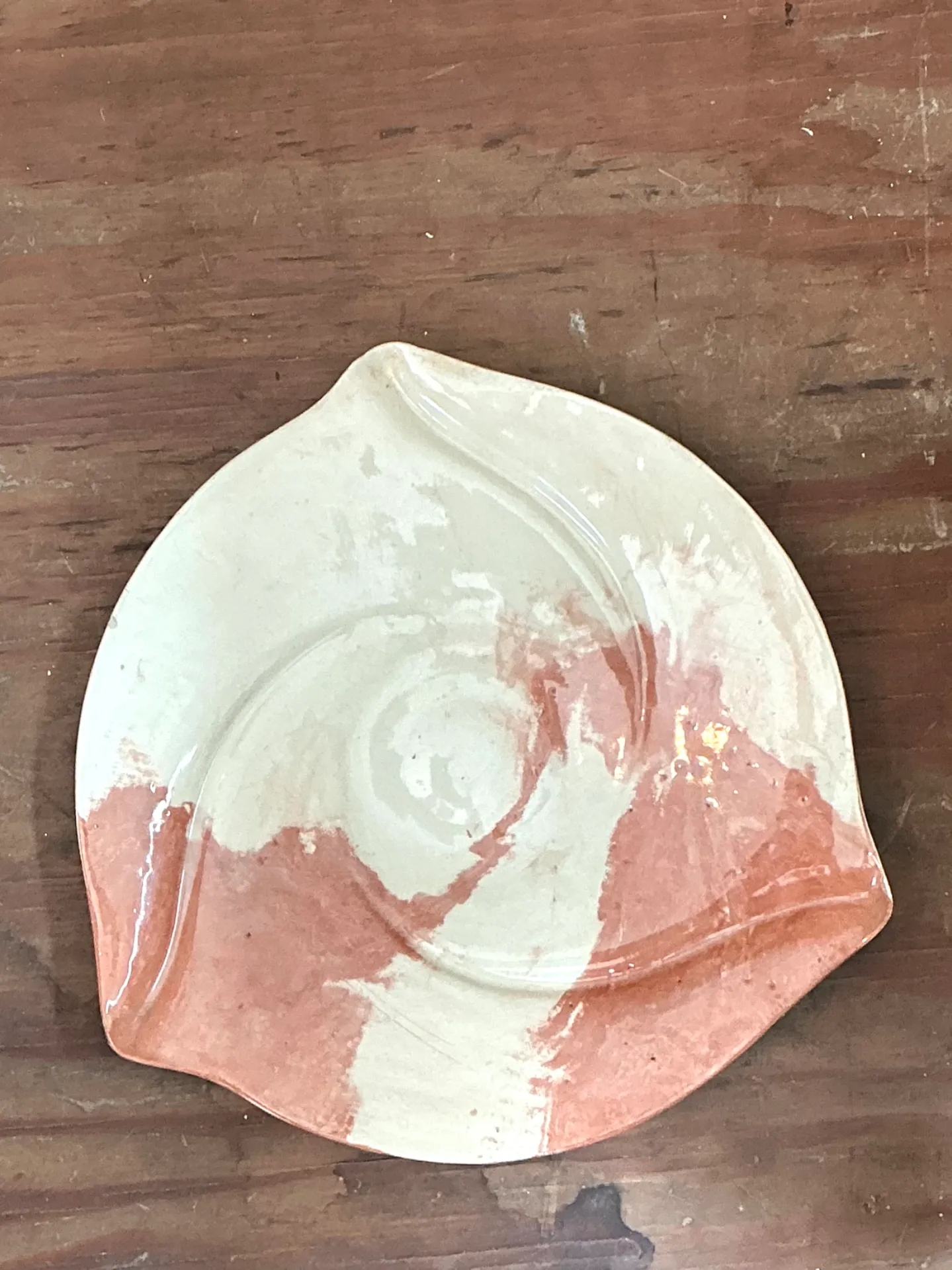 Vintage Abstract Ceramic Plate — additional photo 3