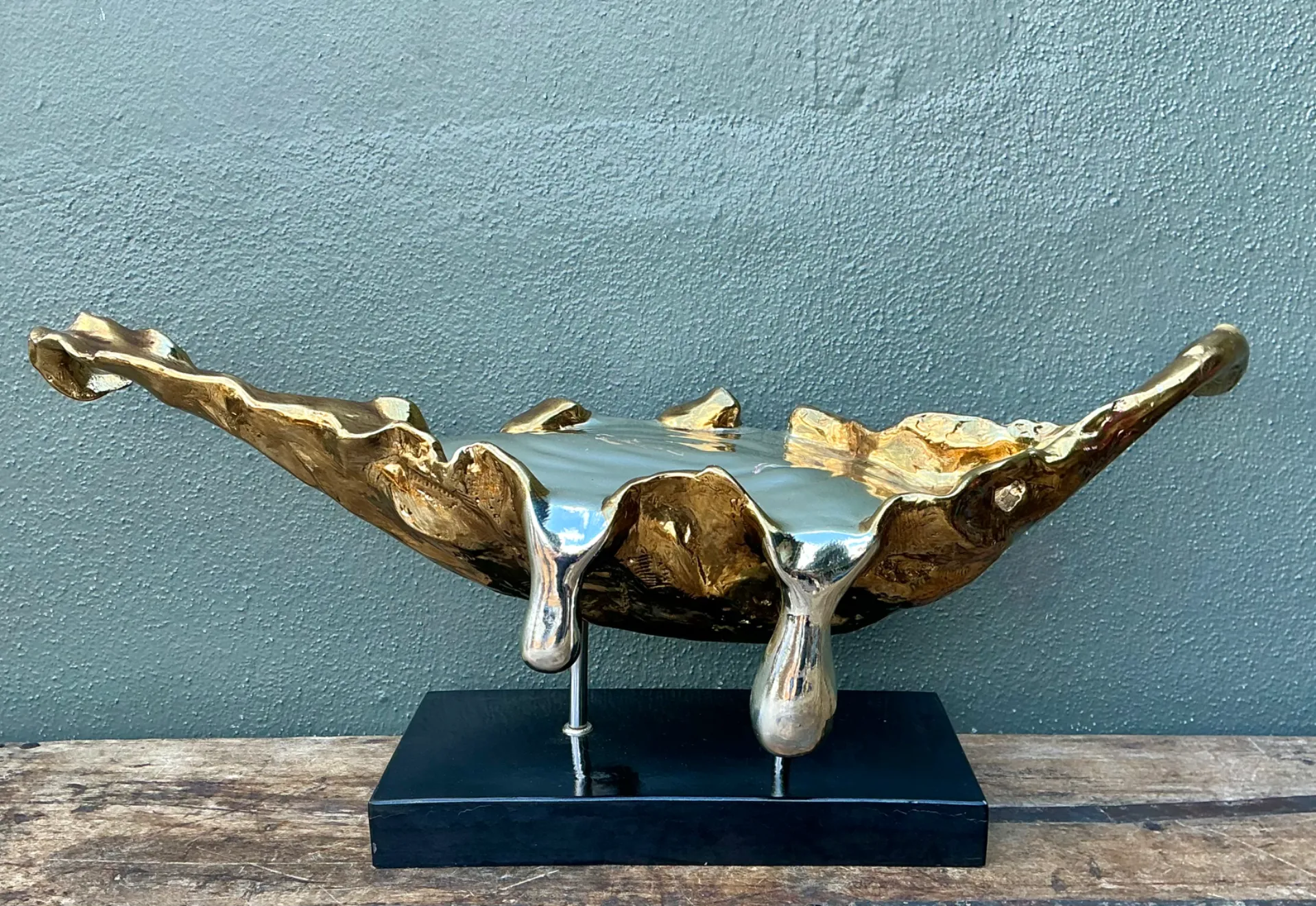 Vintage Abstract Fiberglass and Resin Drip Sculpture — additional photo 2