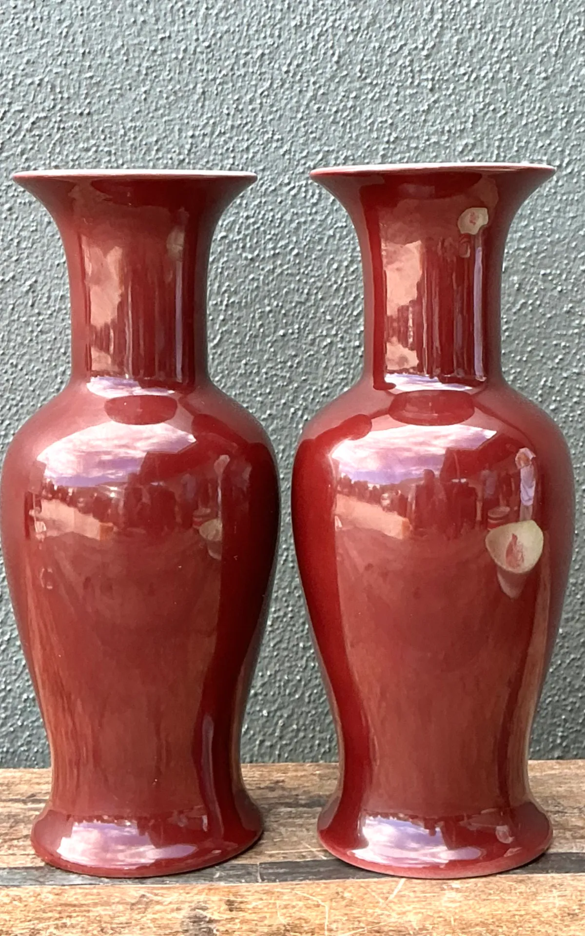 Vintage Chocolate Ceramic Vases - A Pair — additional photo 2