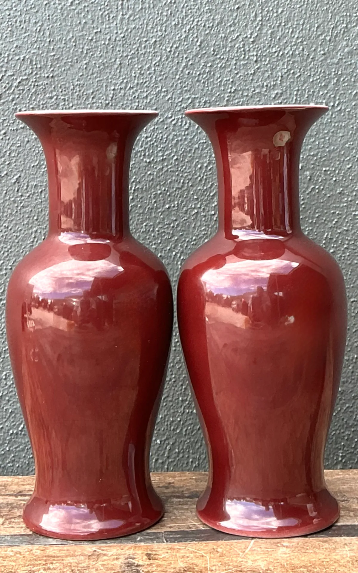 Vintage Chocolate Ceramic Vases - A Pair — additional photo 3