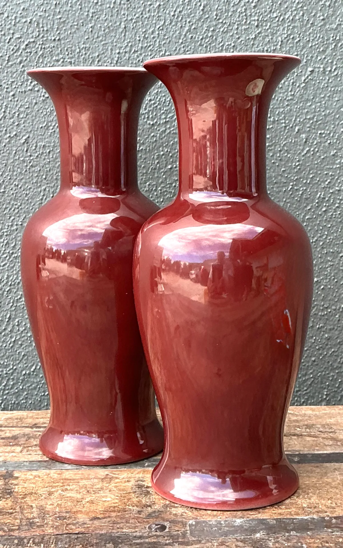 Vintage Chocolate Ceramic Vases - A Pair — additional photo 6