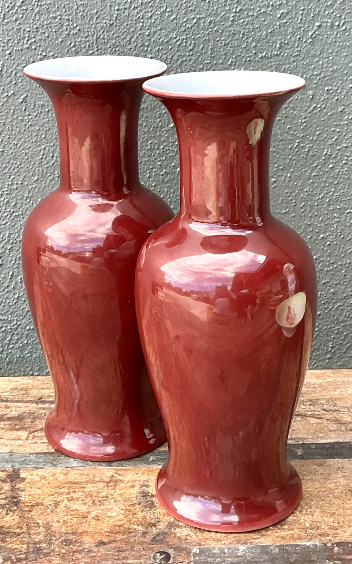Vintage Chocolate Ceramic Vases - A Pair — additional photo 4