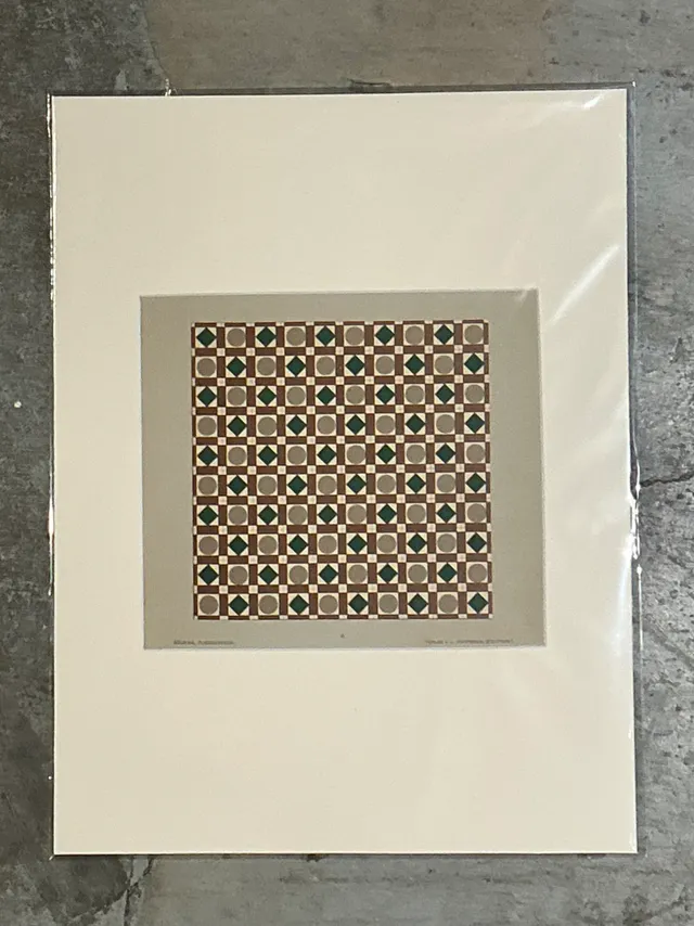 Vintage Geometric Tile Design Serigraph — additional photo 3