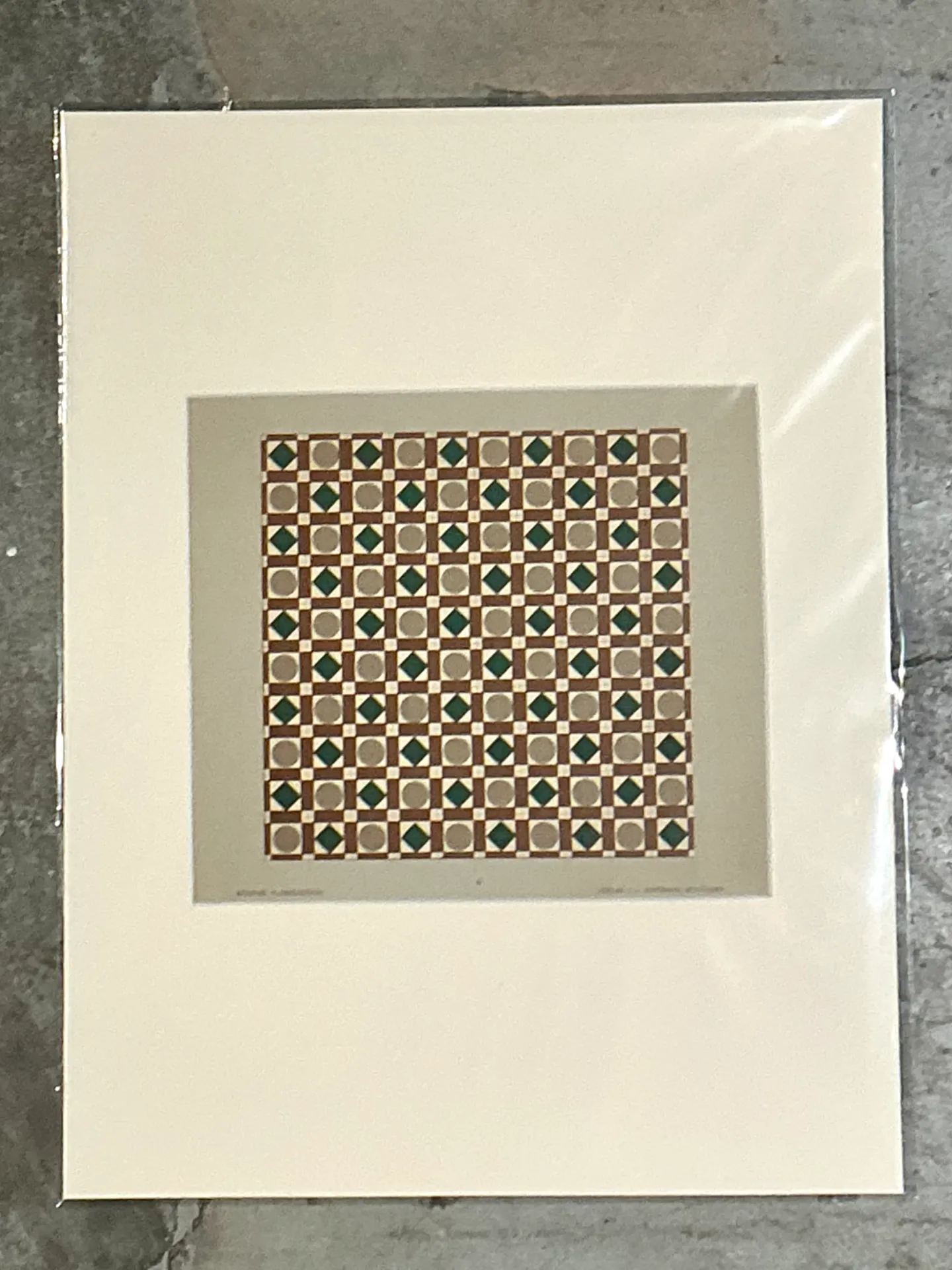 Vintage Geometric Tile Design Serigraph — additional photo 4