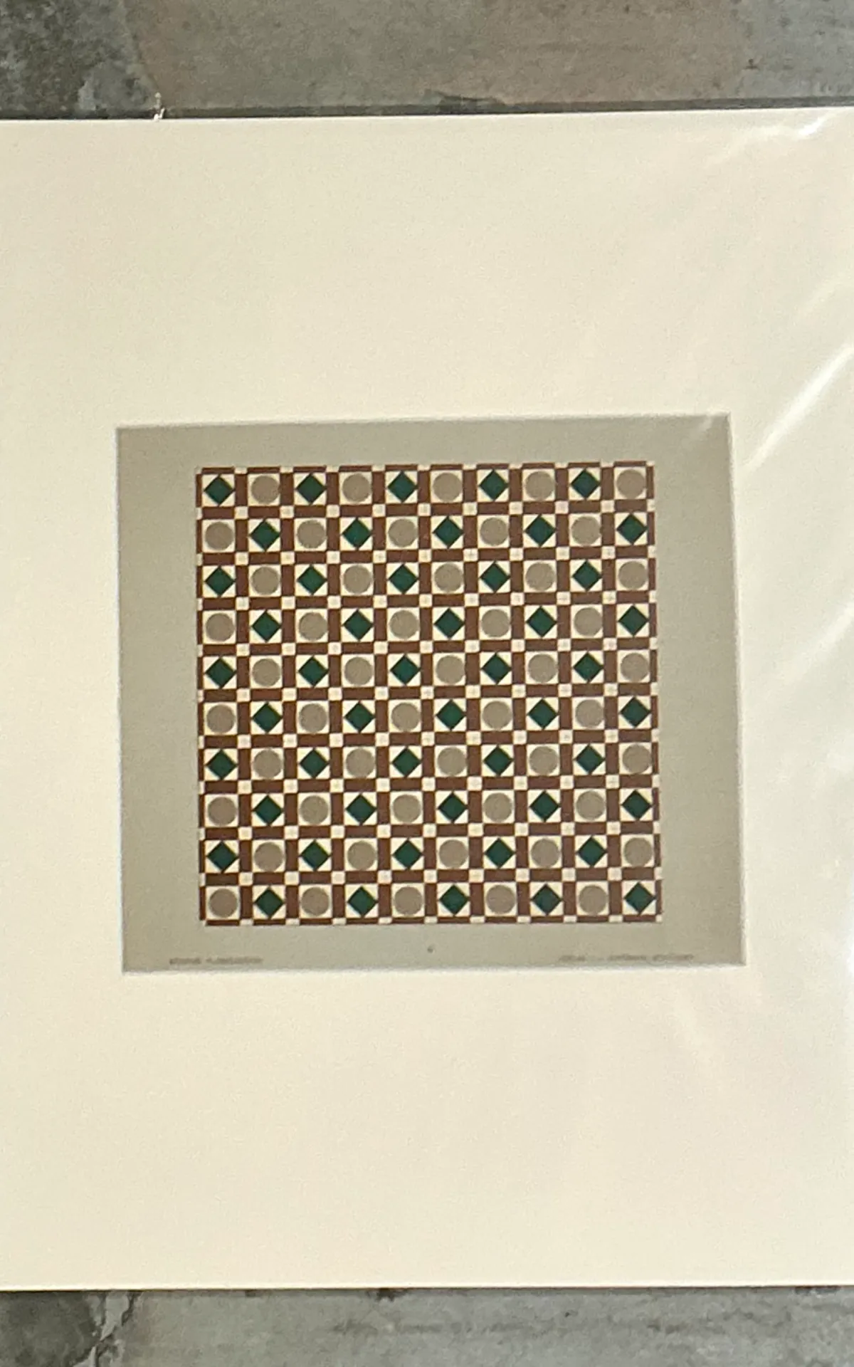 Vintage Geometric Tile Design Serigraph — additional photo 4