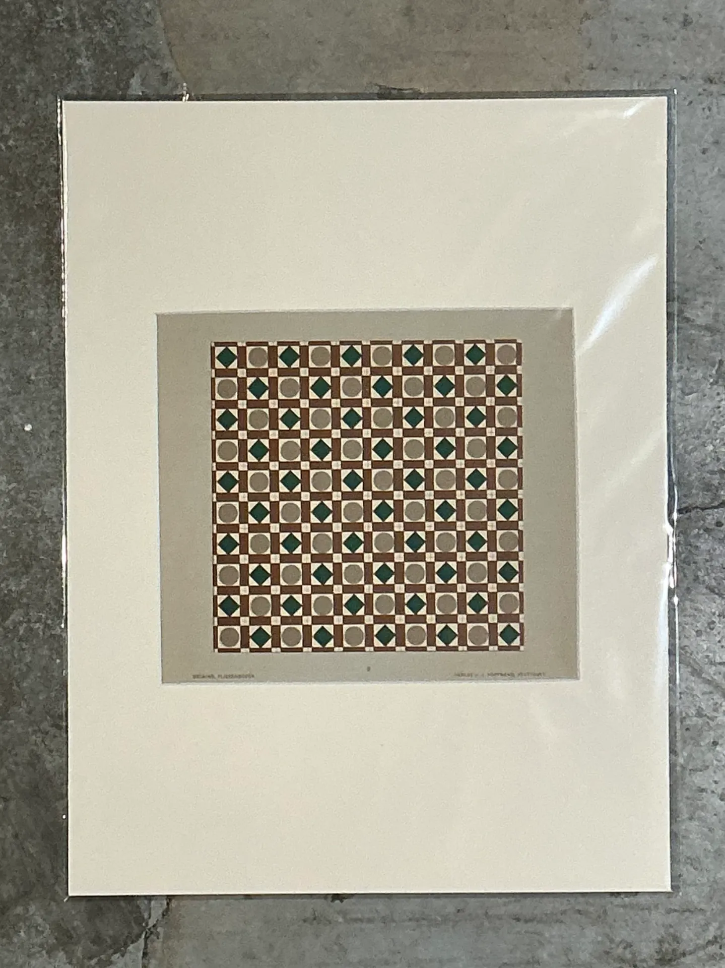 Vintage Geometric Tile Design Serigraph — additional photo 5