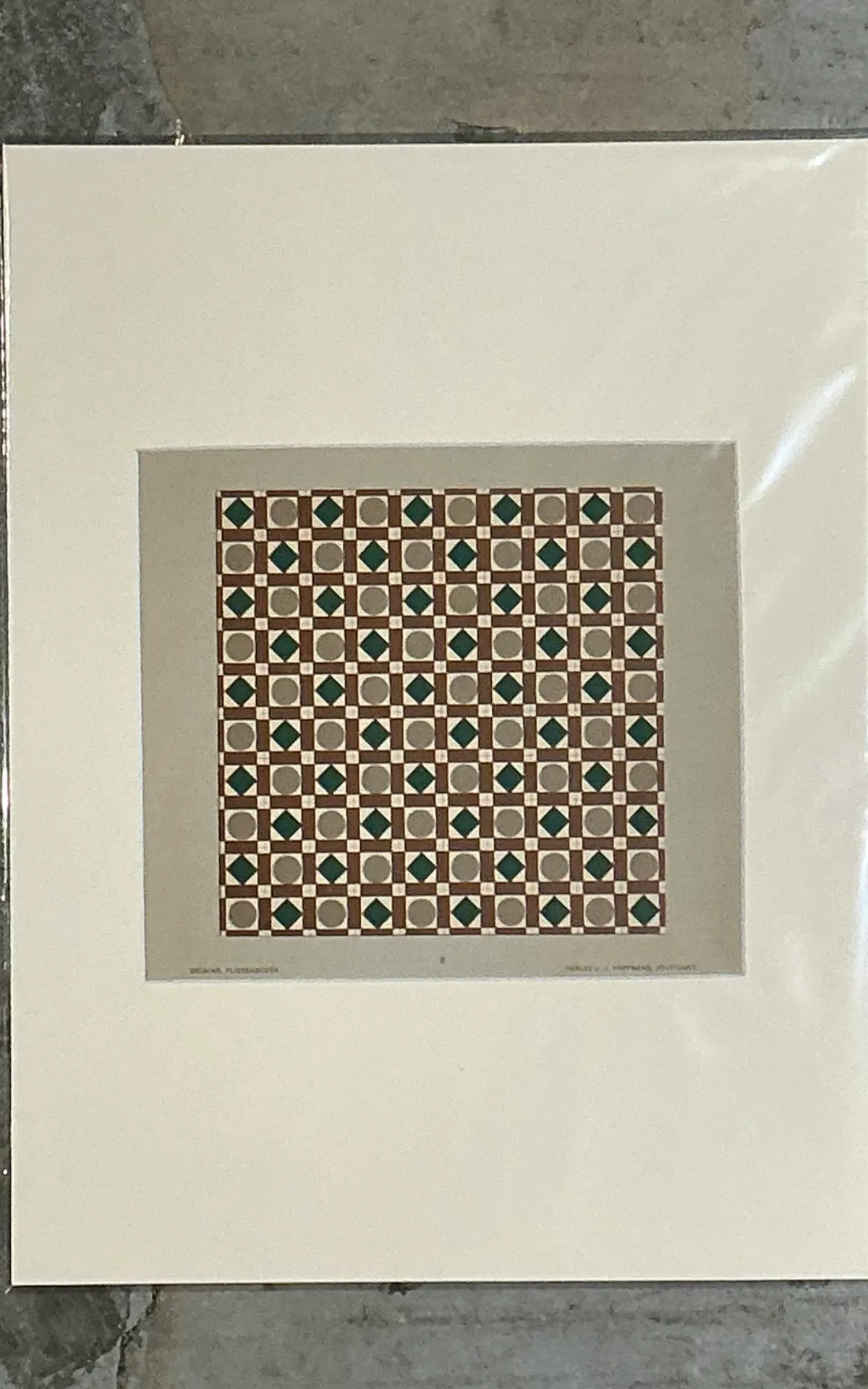 Vintage Geometric Tile Design Serigraph — additional photo 5