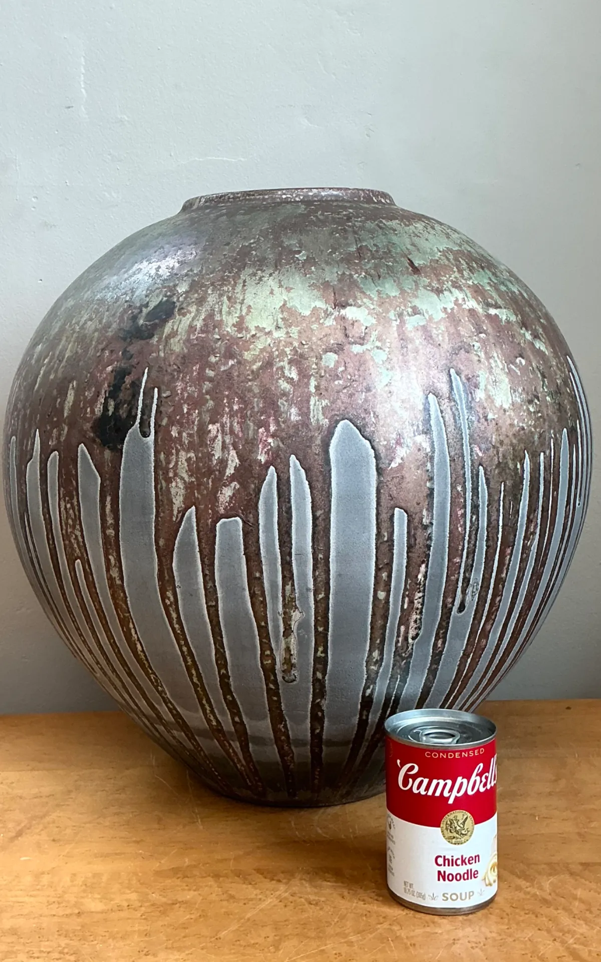 Vintage Monumental Glazed Studio Pottery Vase
