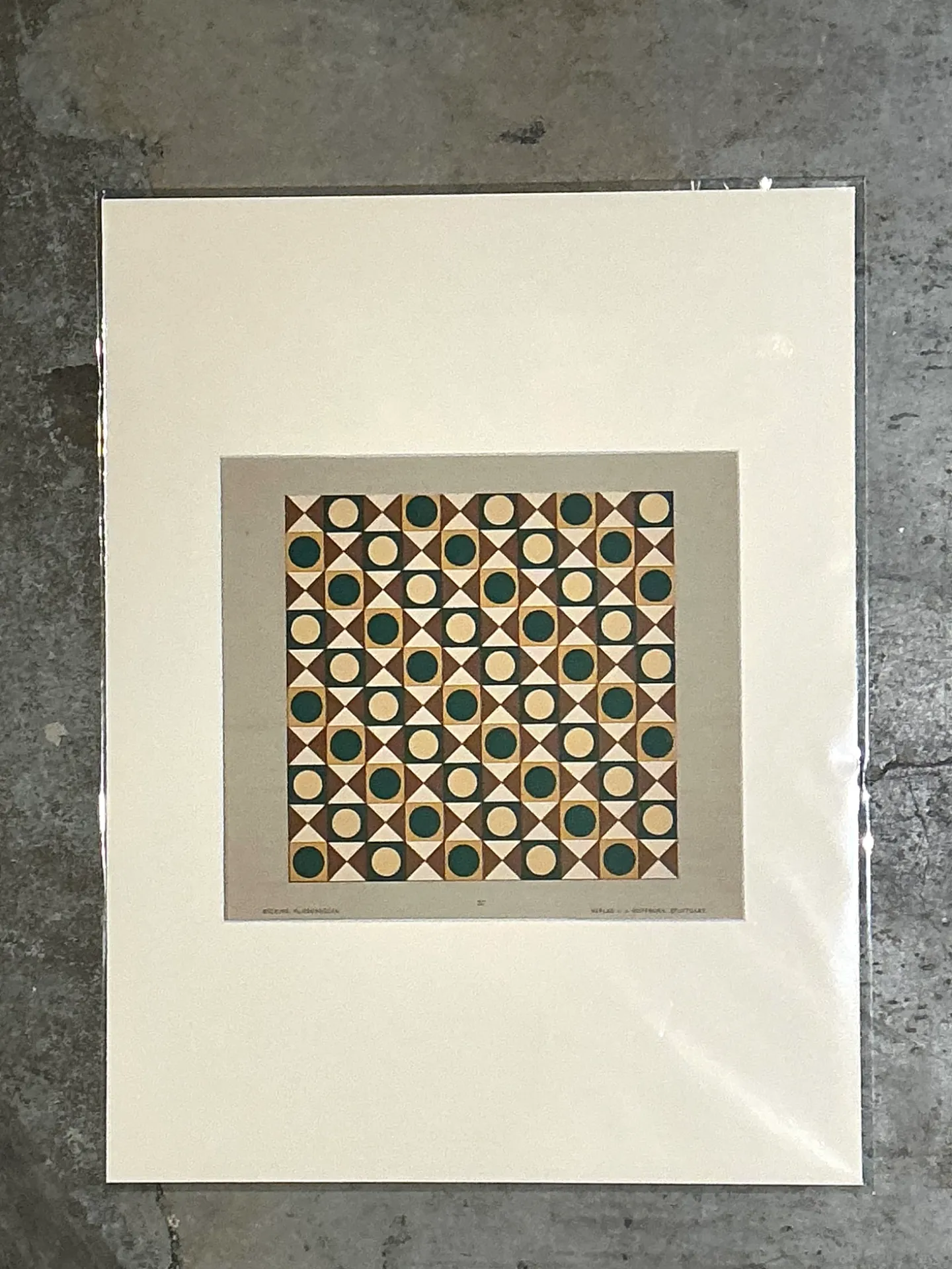 Vintage Geometric Tile Pattern Serigraph — additional photo 6