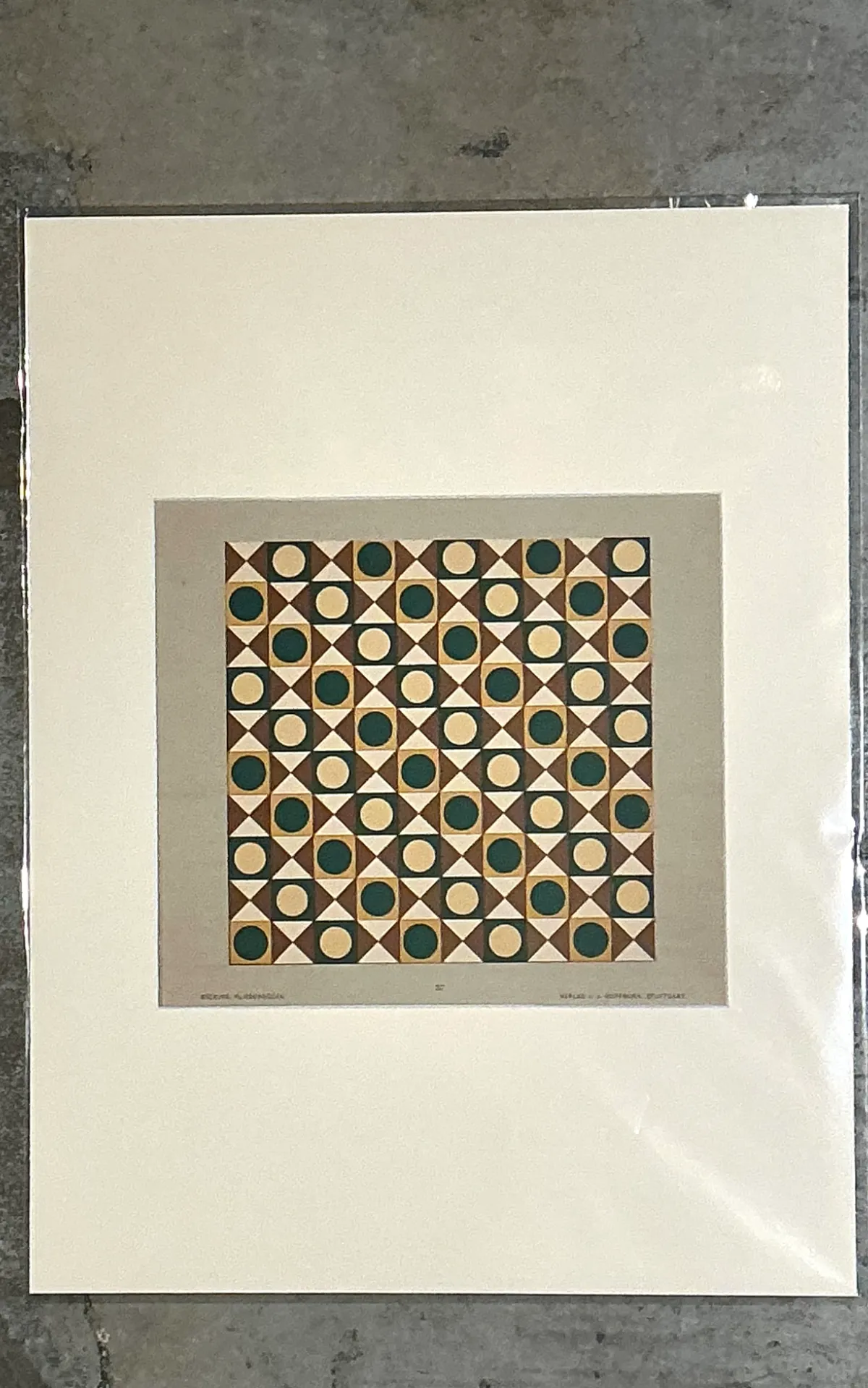 Vintage Geometric Tile Pattern Serigraph — additional photo 6
