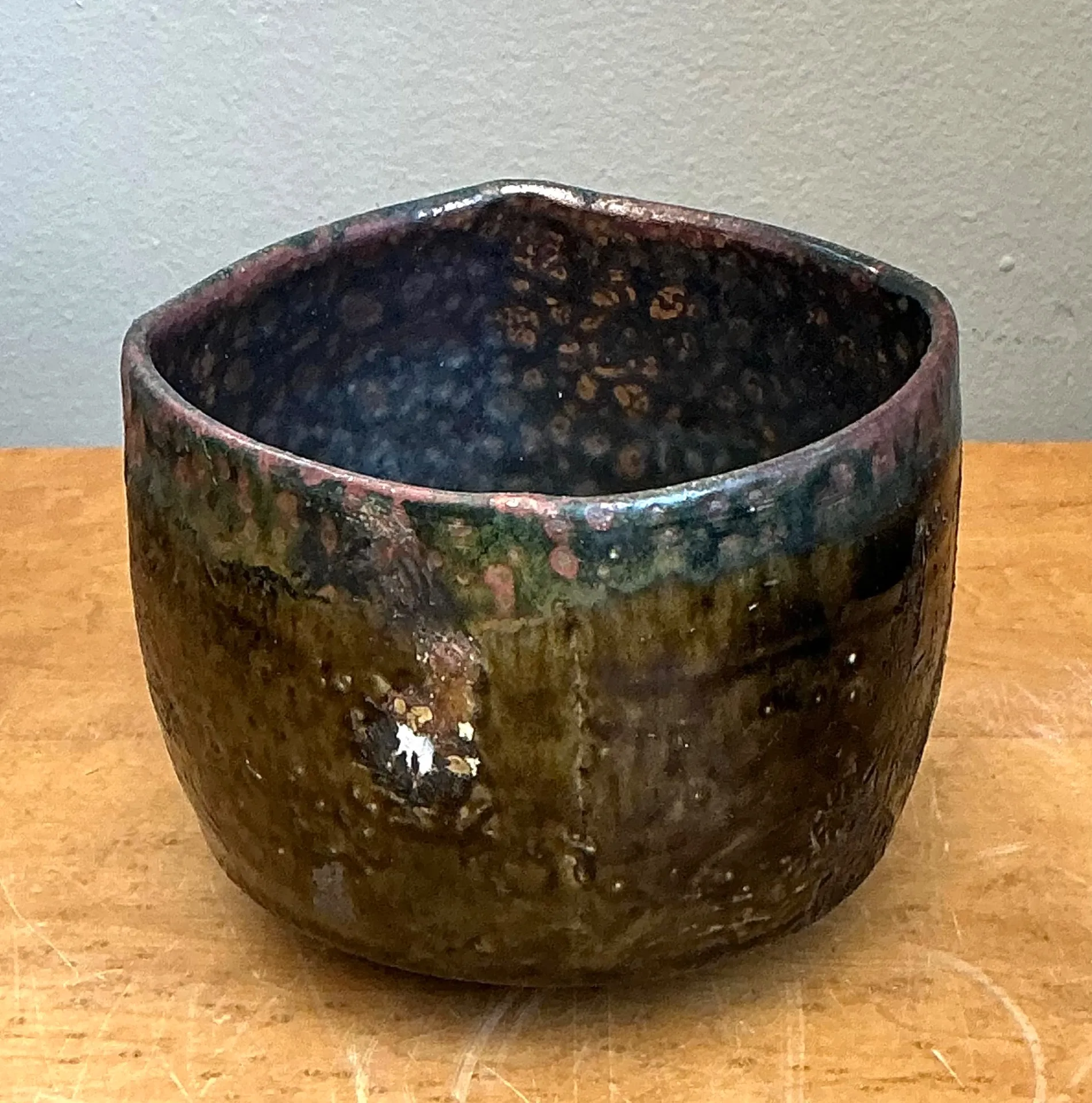Vintage Handcrafted Abstract Ceramic Bowl — additional photo 1