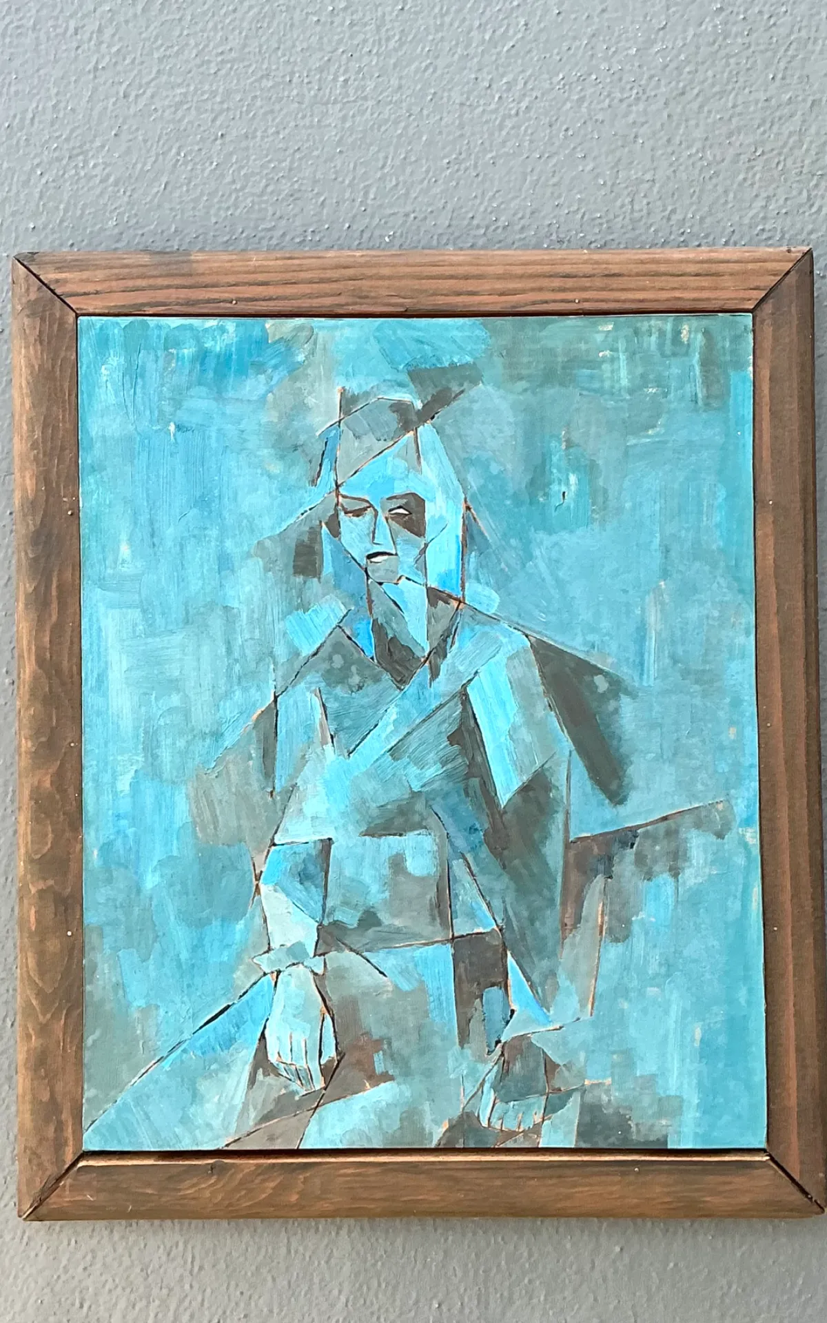 Vintage Abstract Cubist Painting — additional photo 5