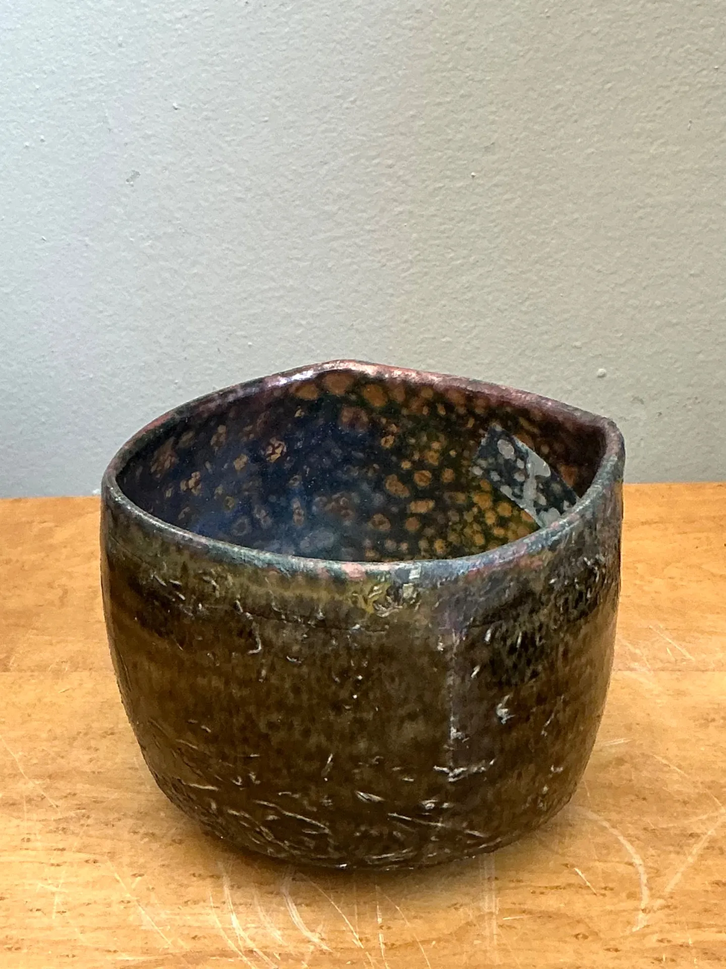 Vintage Handcrafted Abstract Ceramic Bowl — additional photo 2