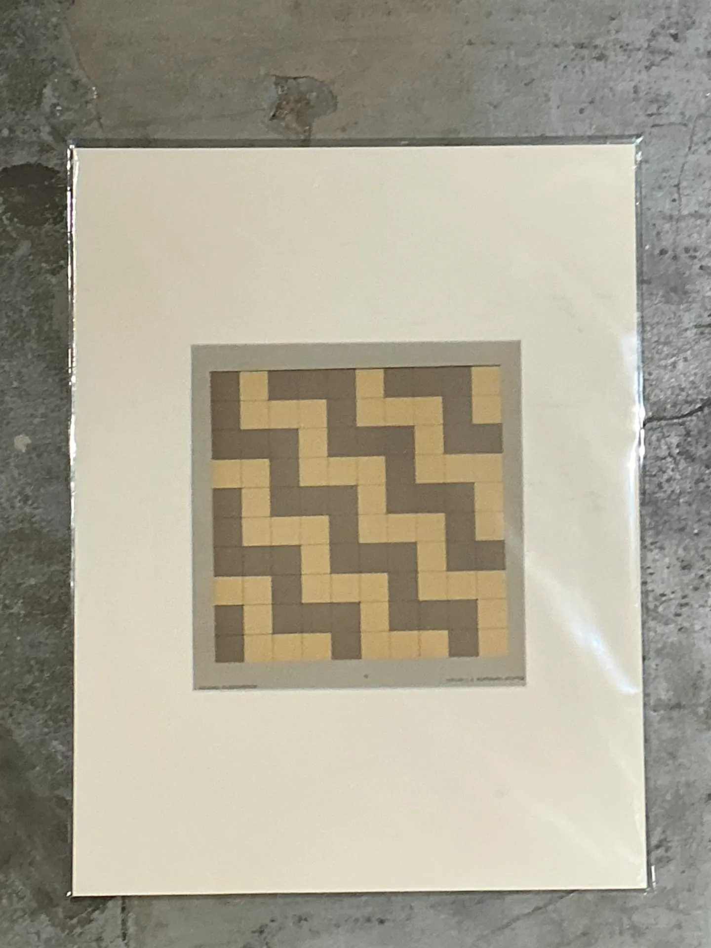 Vintage Geometric Tile Pattern Serigraph — additional photo 2
