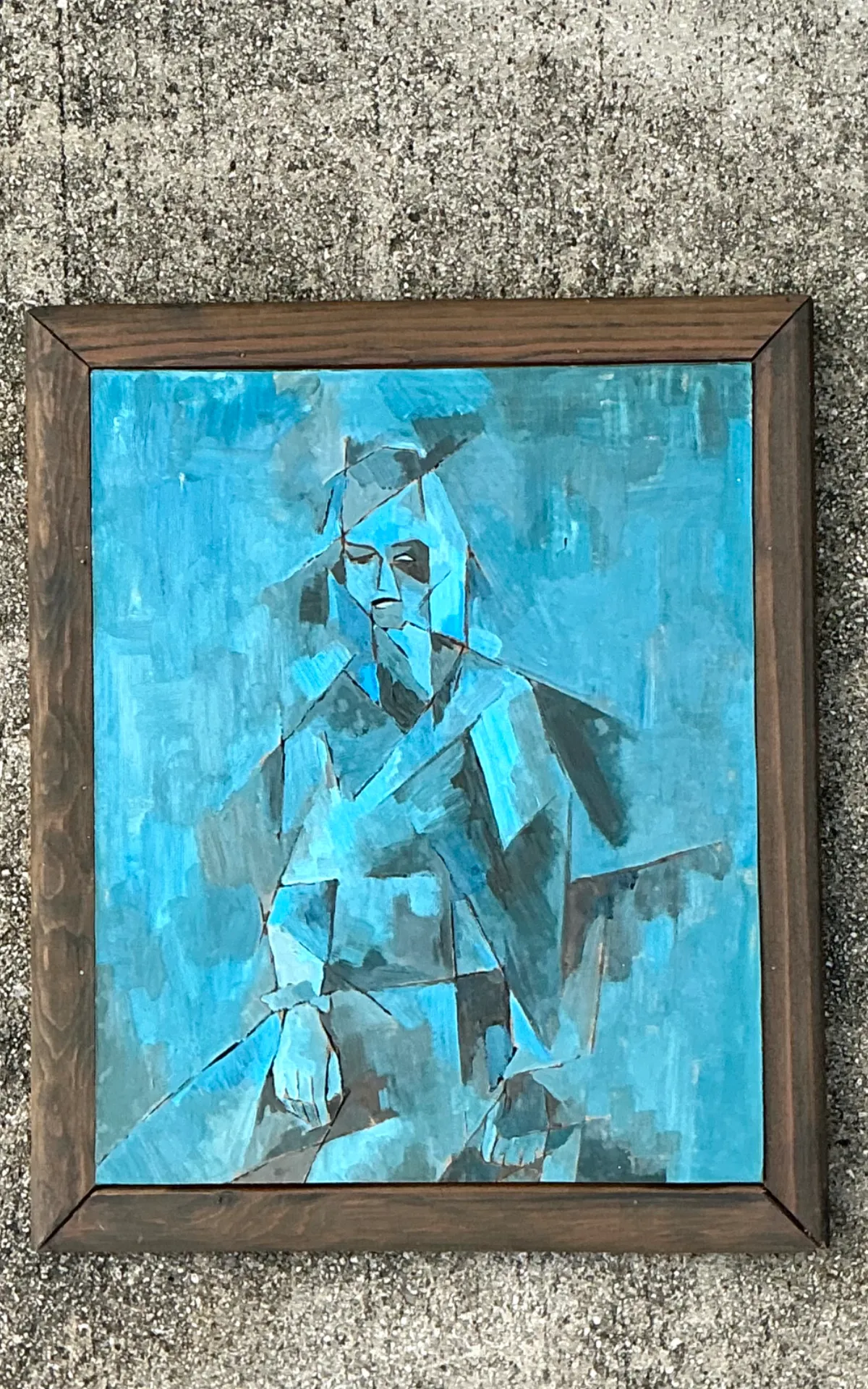 Vintage Abstract Cubist Painting — additional photo 8