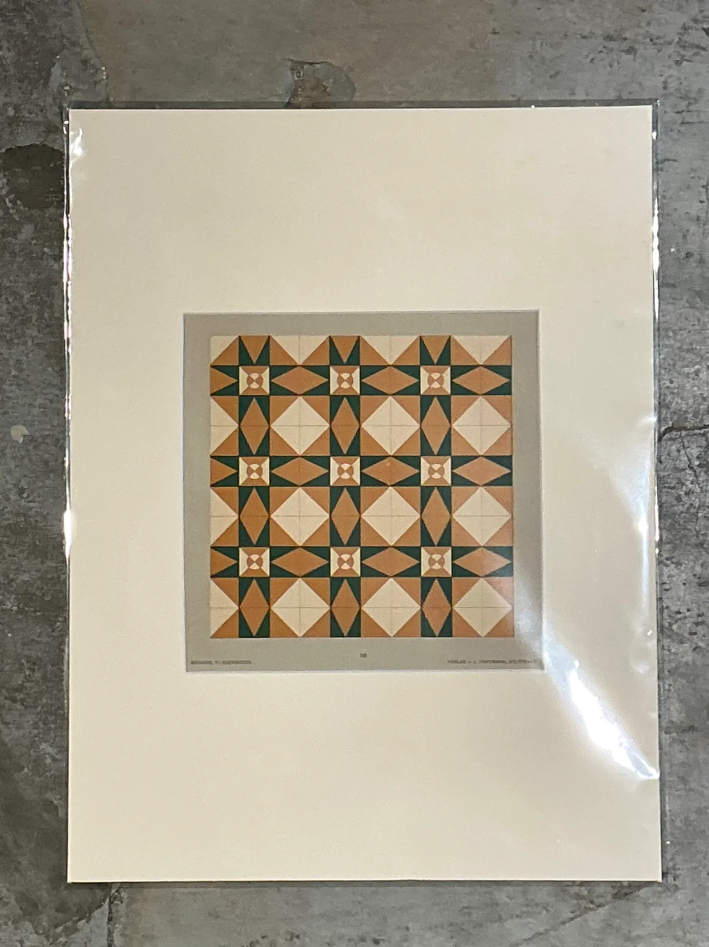 Vintage Mosaic Tile Sample Serigraph — additional photo 2