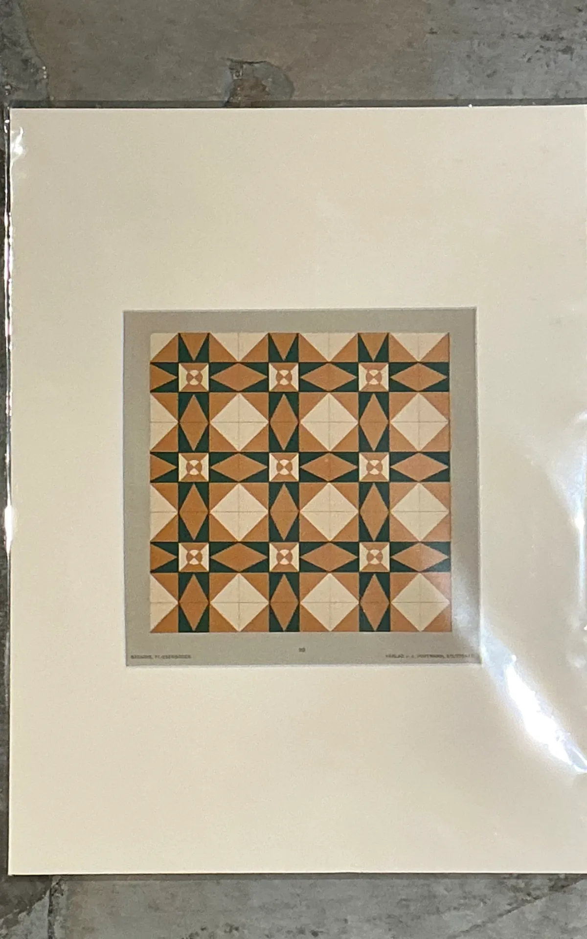 Vintage Mosaic Tile Sample Serigraph — additional photo 2