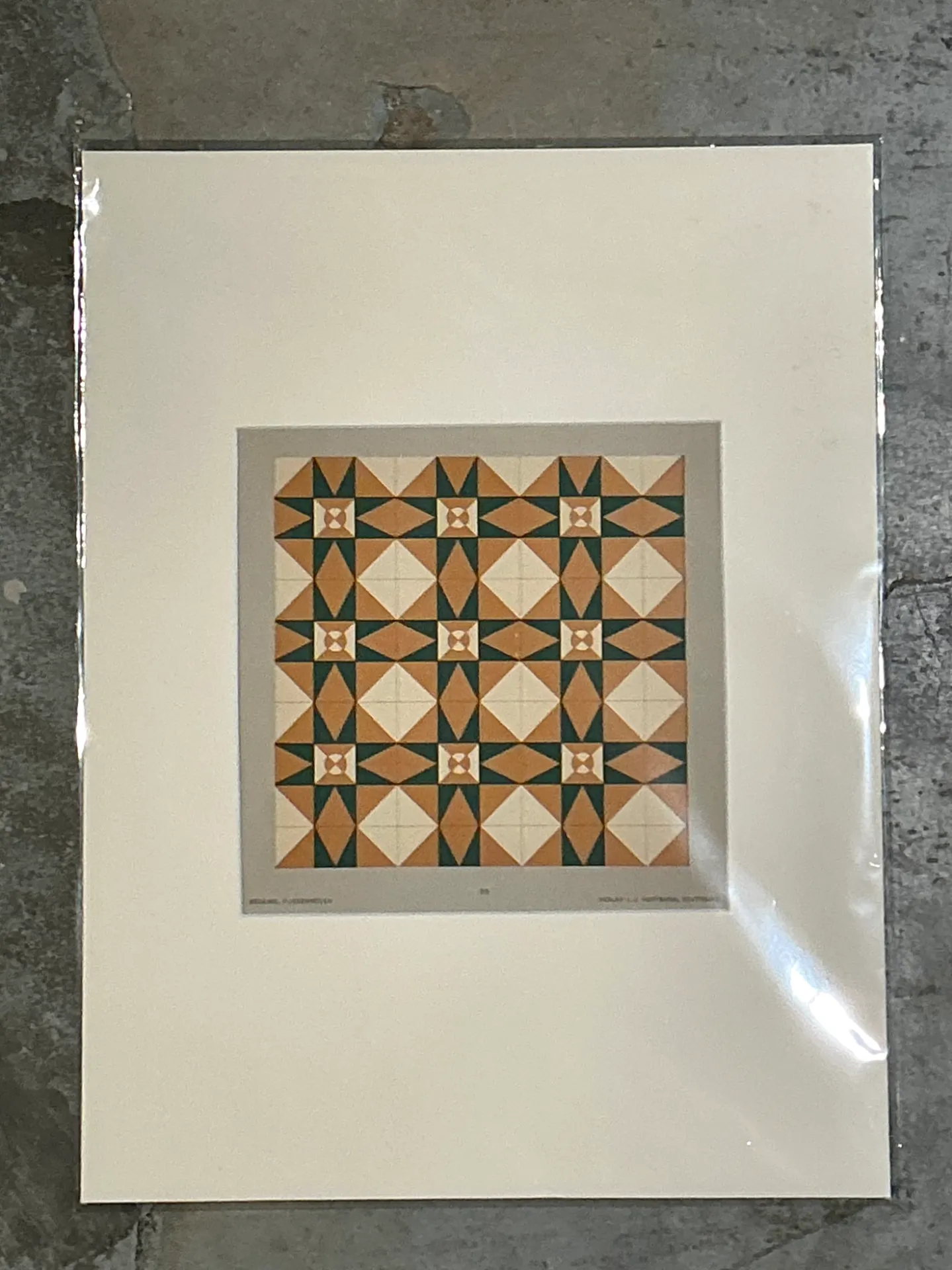 Vintage Mosaic Tile Sample Serigraph — additional photo 1