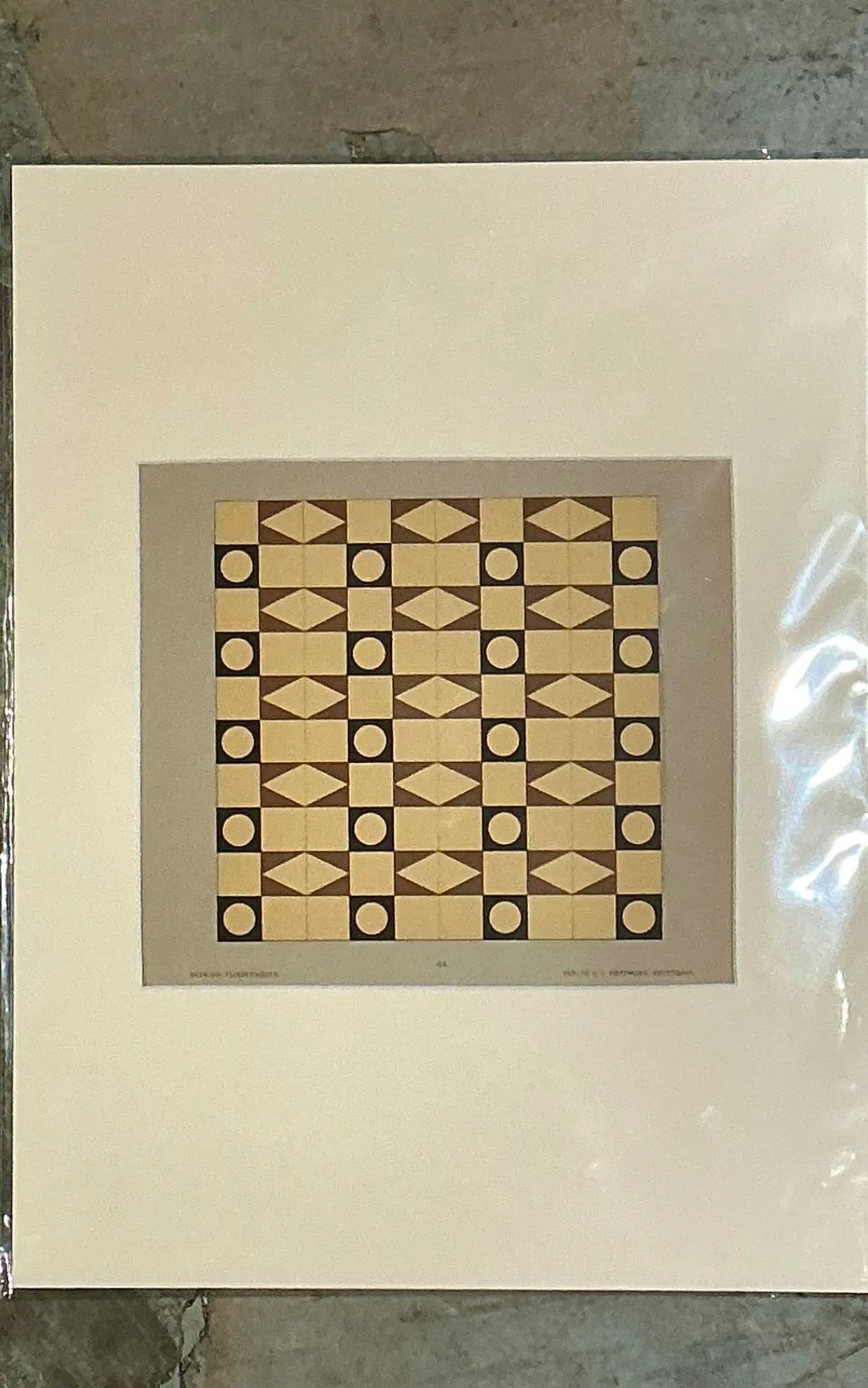 Vintage Mosaic Floor Tile Sample Serigraph — additional photo 5