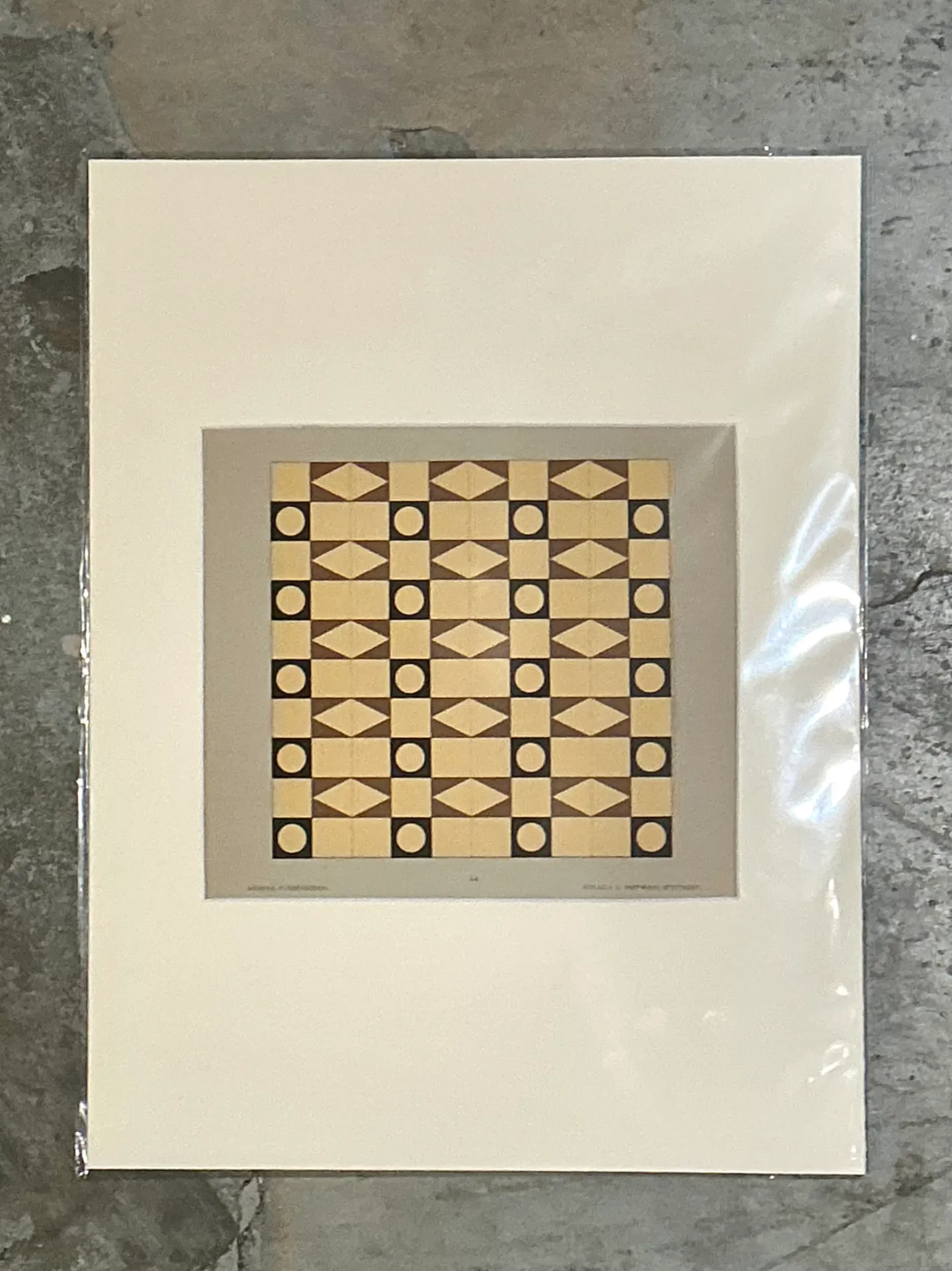 Vintage Mosaic Floor Tile Sample Serigraph — additional photo 6