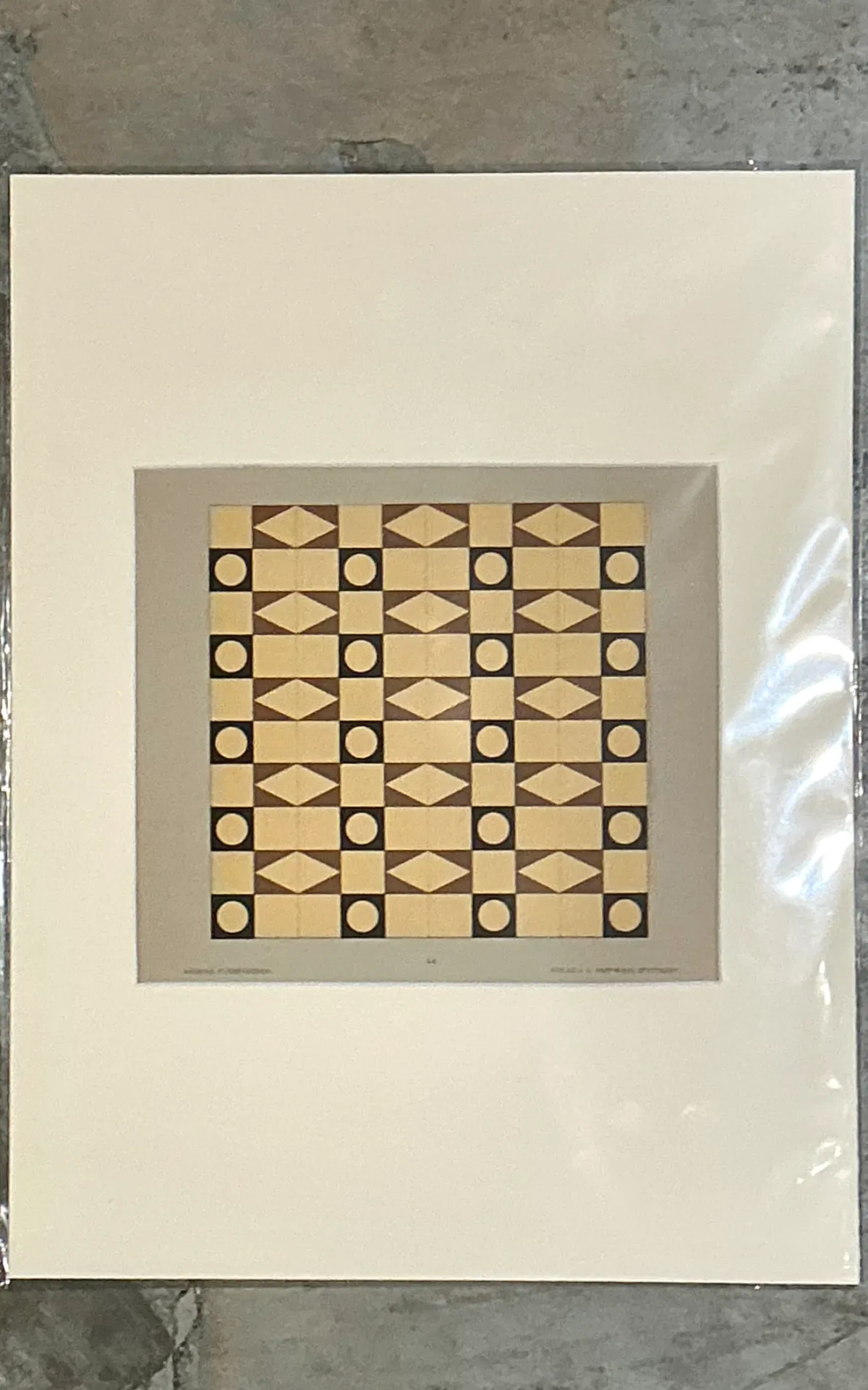 Vintage Mosaic Floor Tile Sample Serigraph — additional photo 6